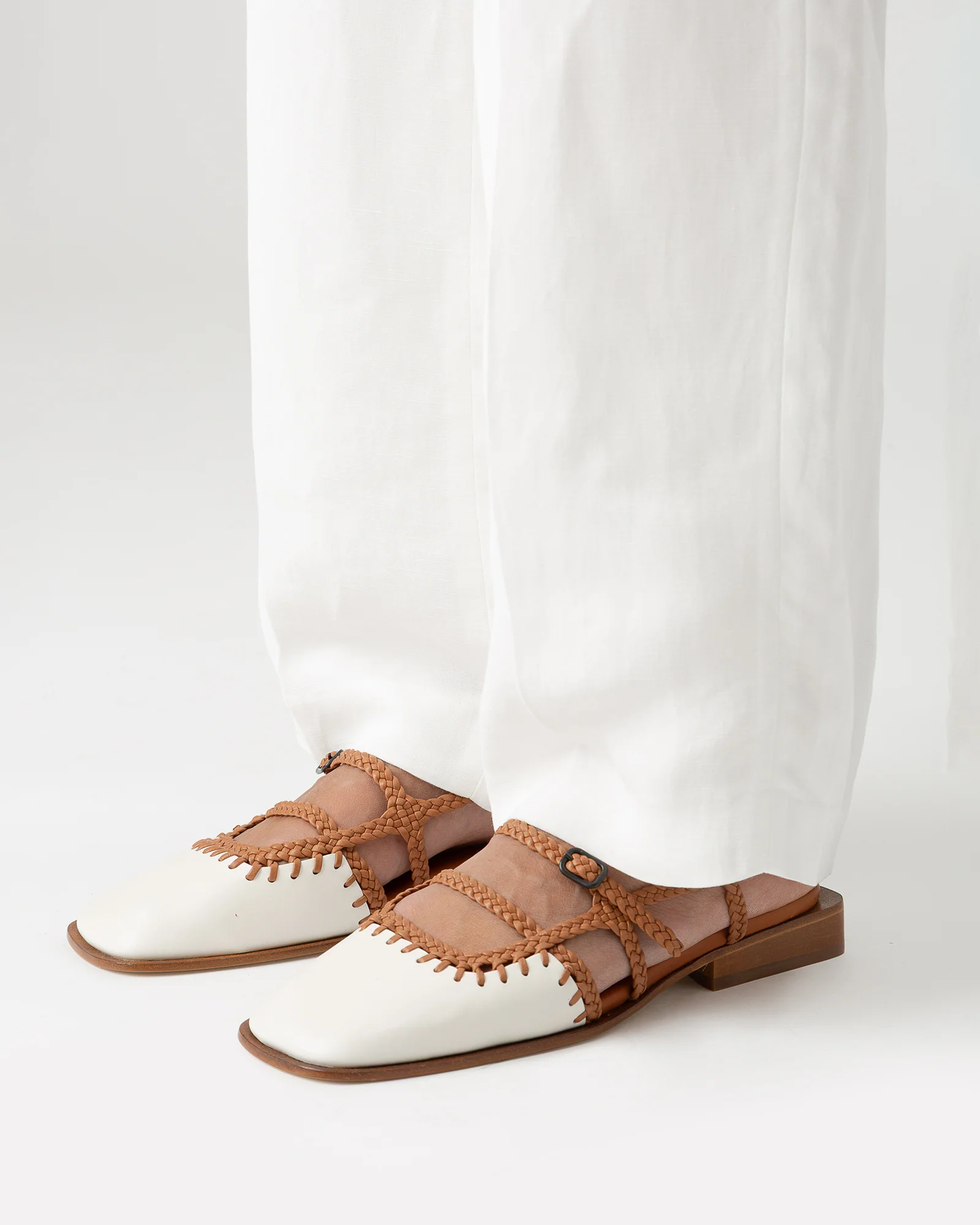 ADRATA - Woven Square-Toe Sandal - Image 5