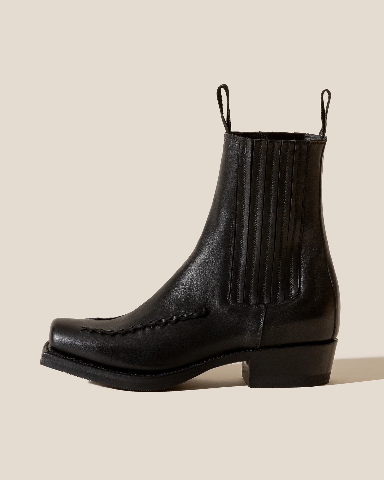 AGULLA - Square-Toe Braided Detail Chelsea Boot - Image 2