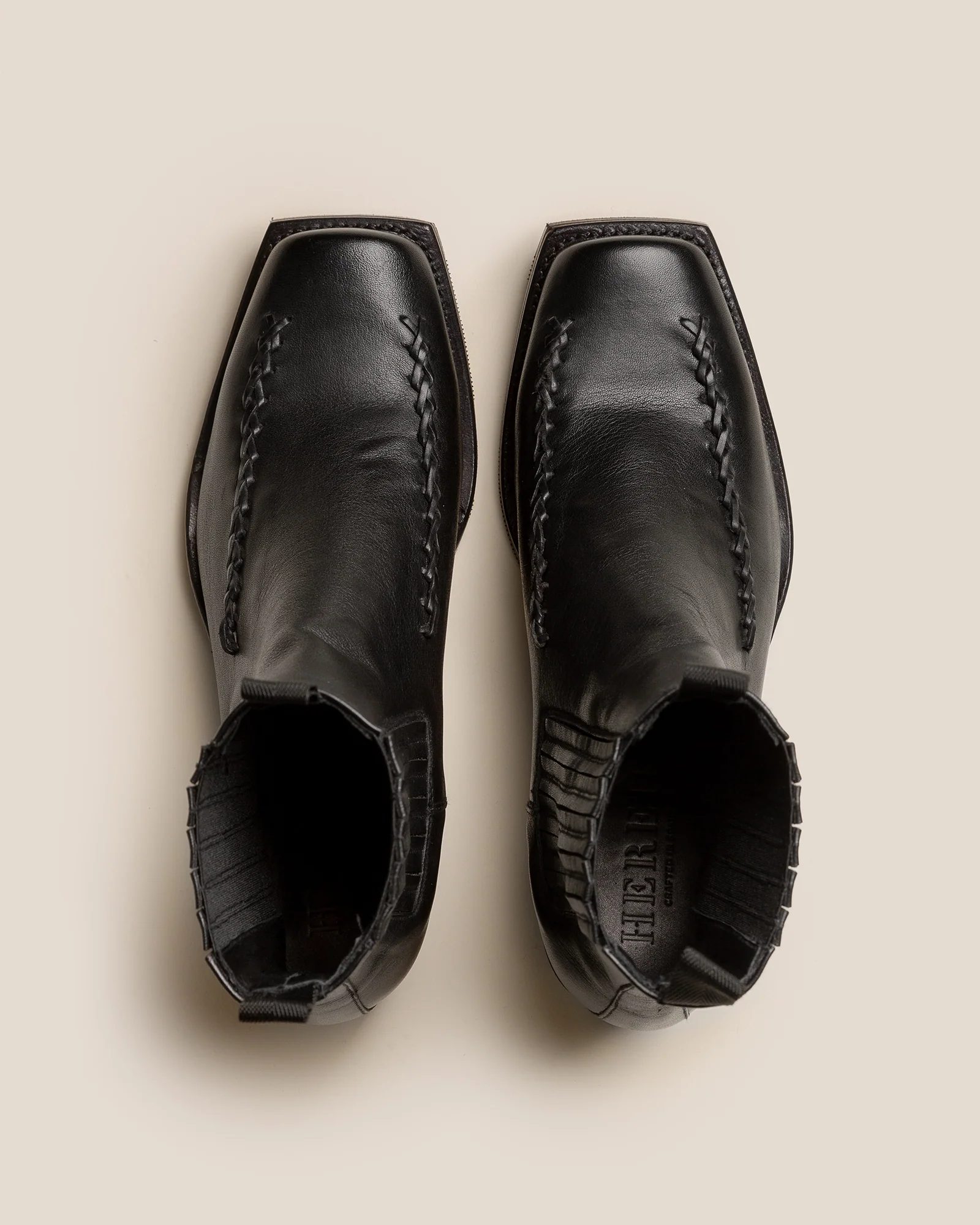 AGULLA - Square-Toe Braided Detail Chelsea Boot - Image 3