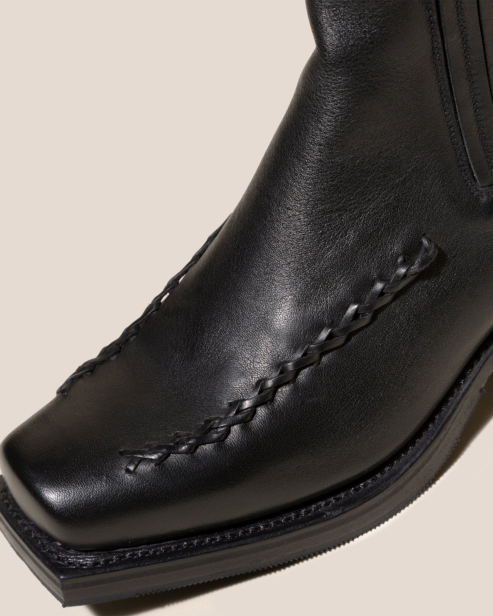 AGULLA - Square-Toe Braided Detail Chelsea Boot - Image 4