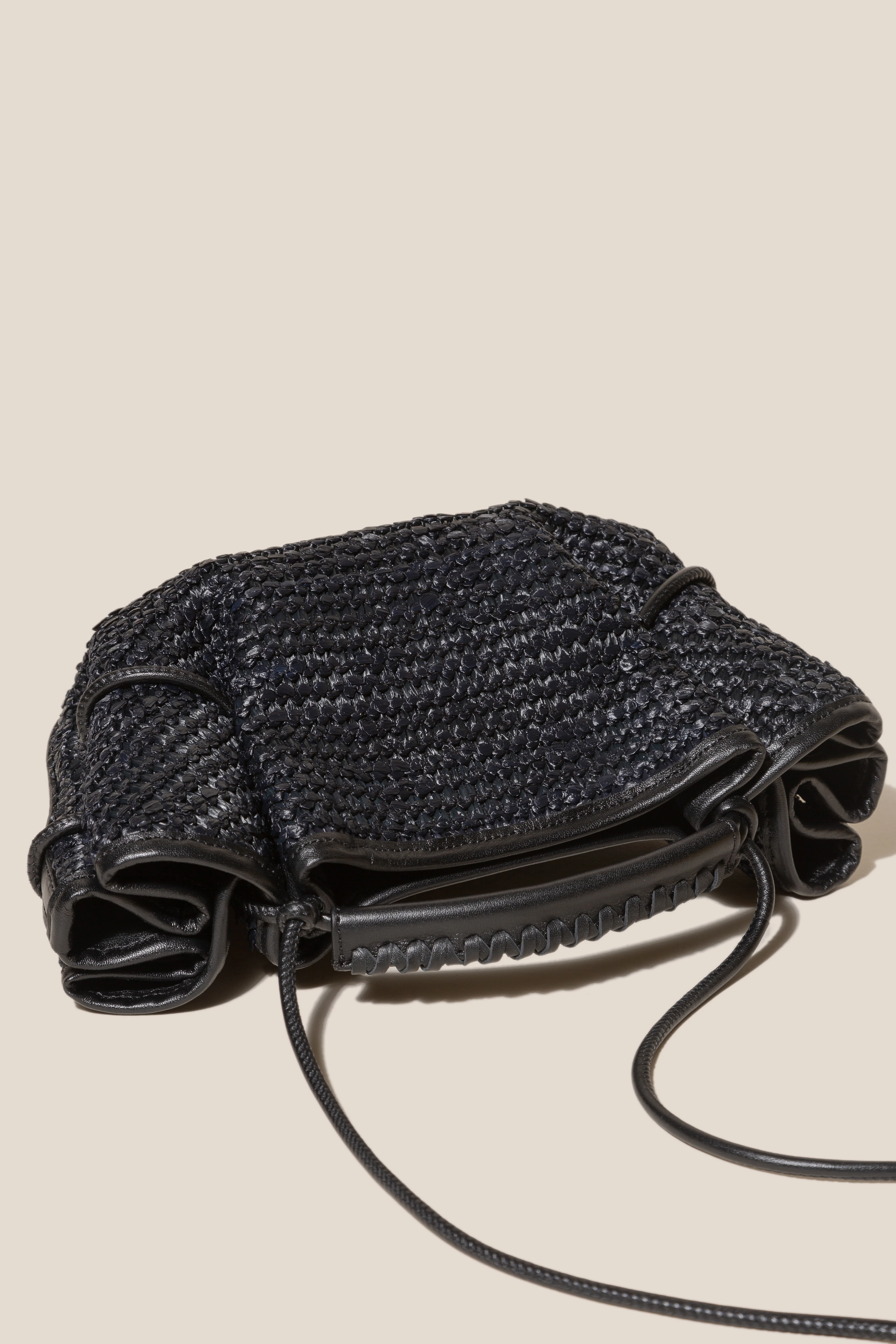 ARTA MINI RAFFIA - Pleated Crossbody Bag - Image 2