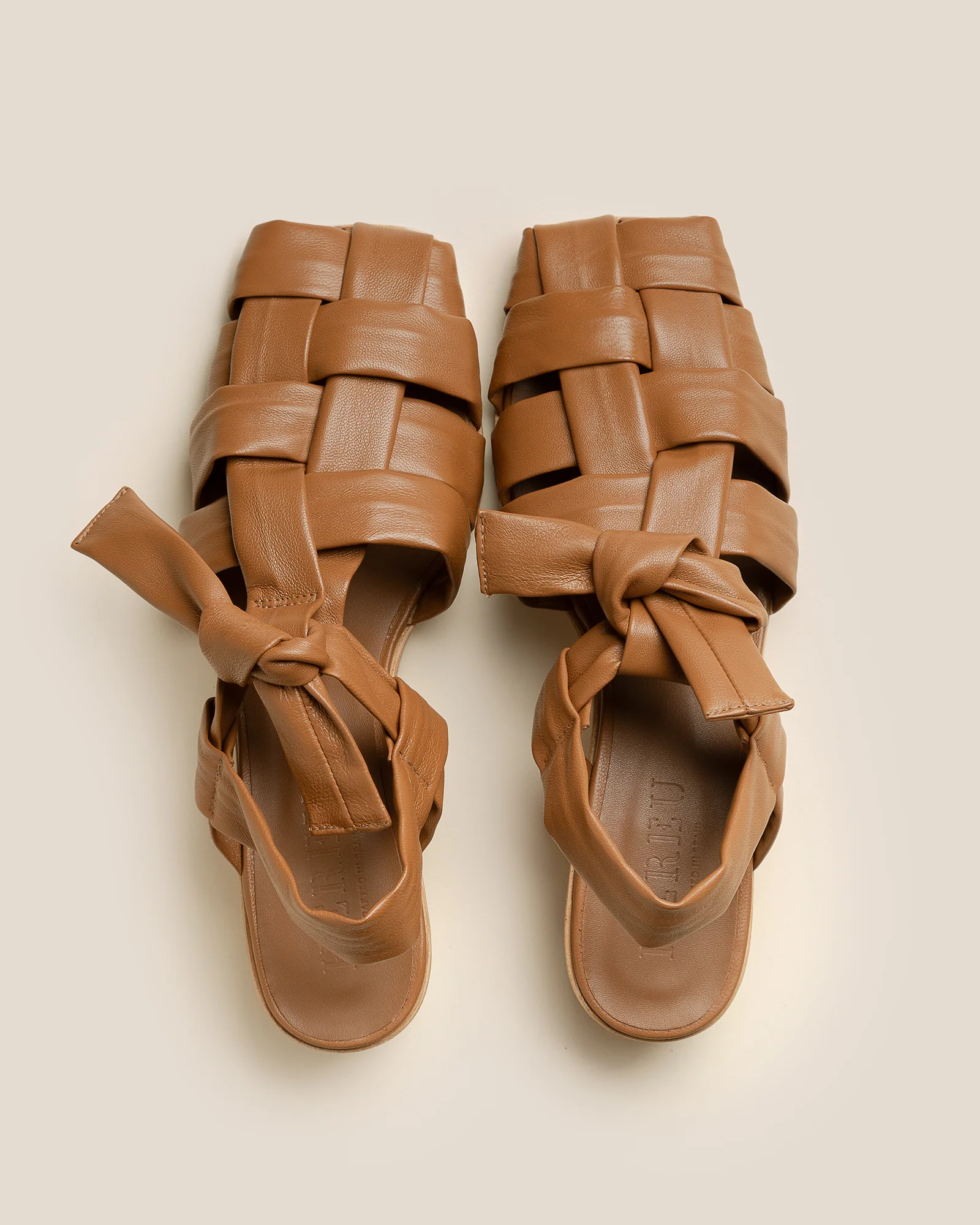 BENA HEELED - Interwoven Knotted T-bar Heeled Sandal - Image 2