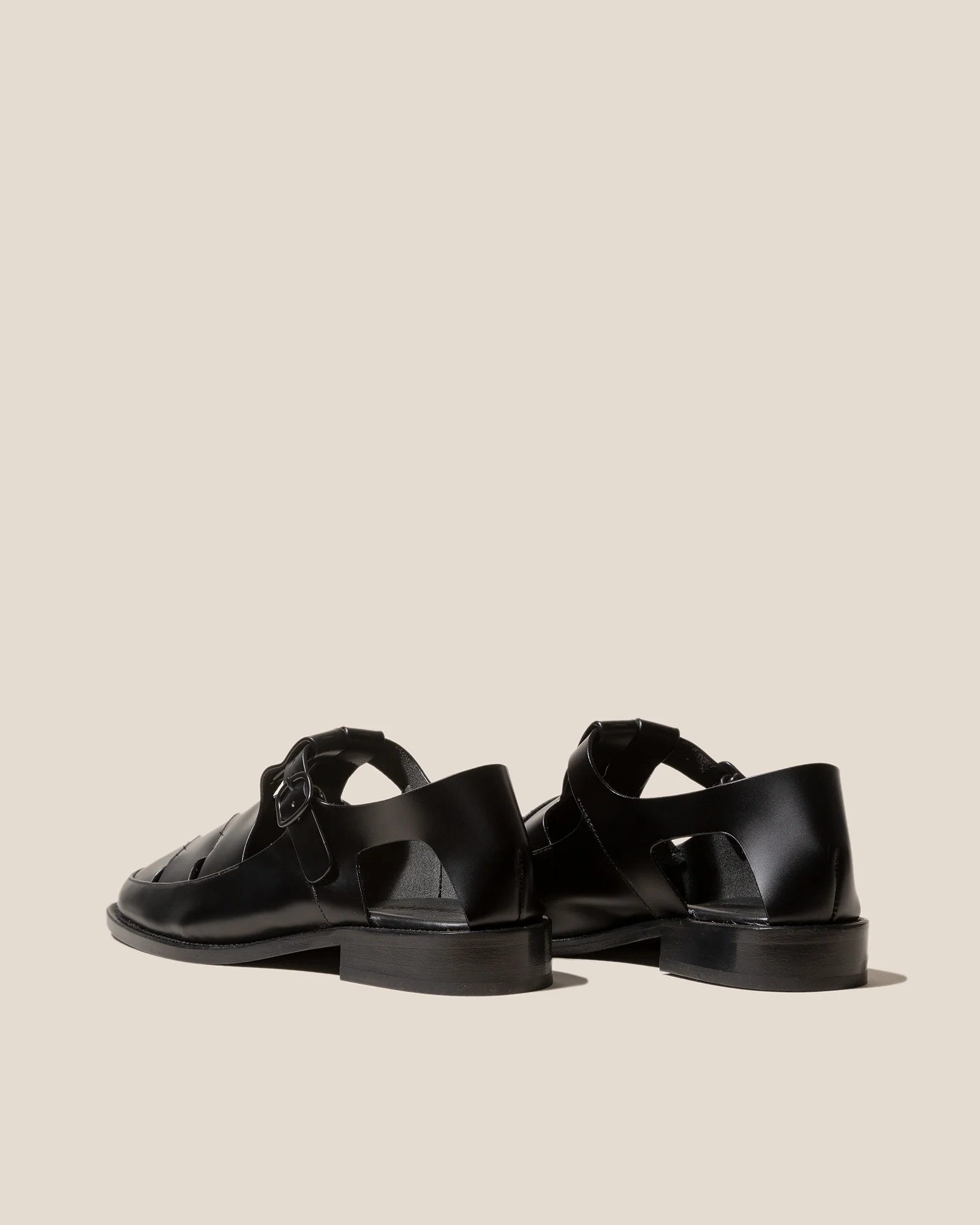 BESSO LEATHER - Men's Woven T-bar Sandal - Image 3