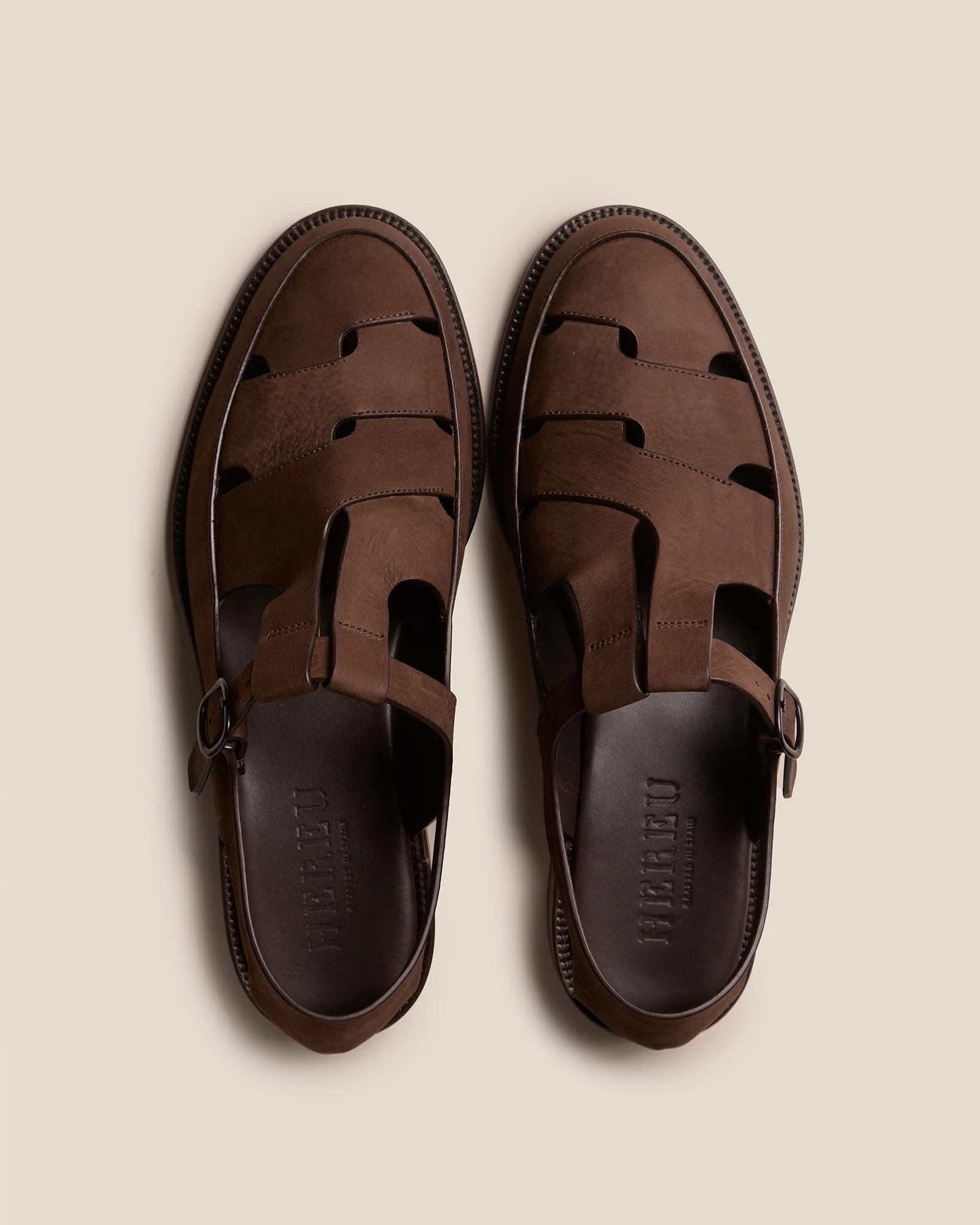 BESSO NUBUCK - Men's Woven T-bar Sandal - Image 3