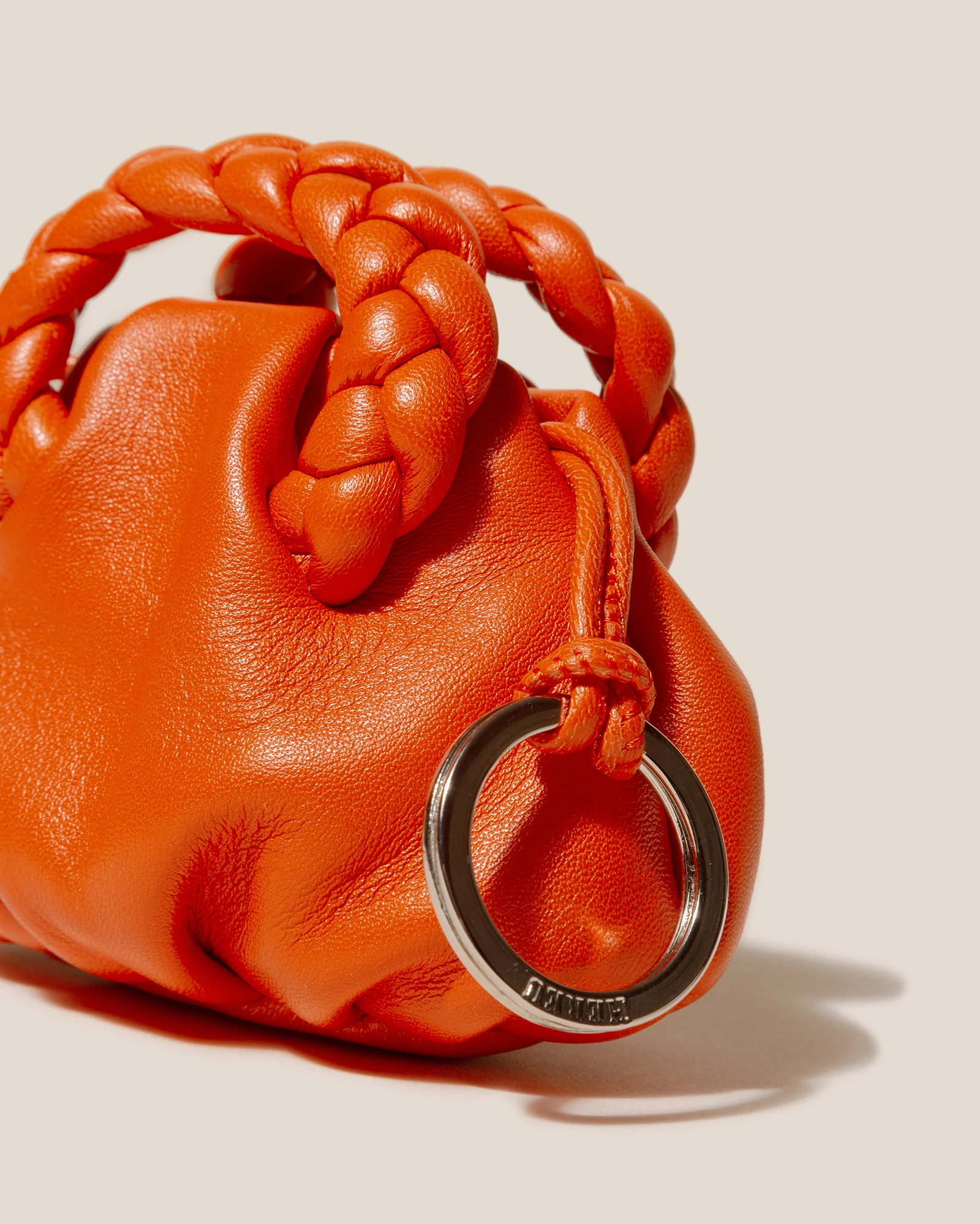 BOMBON MINI PURSE - Plaited-Handle Leather Keychain Purse - Image 3
