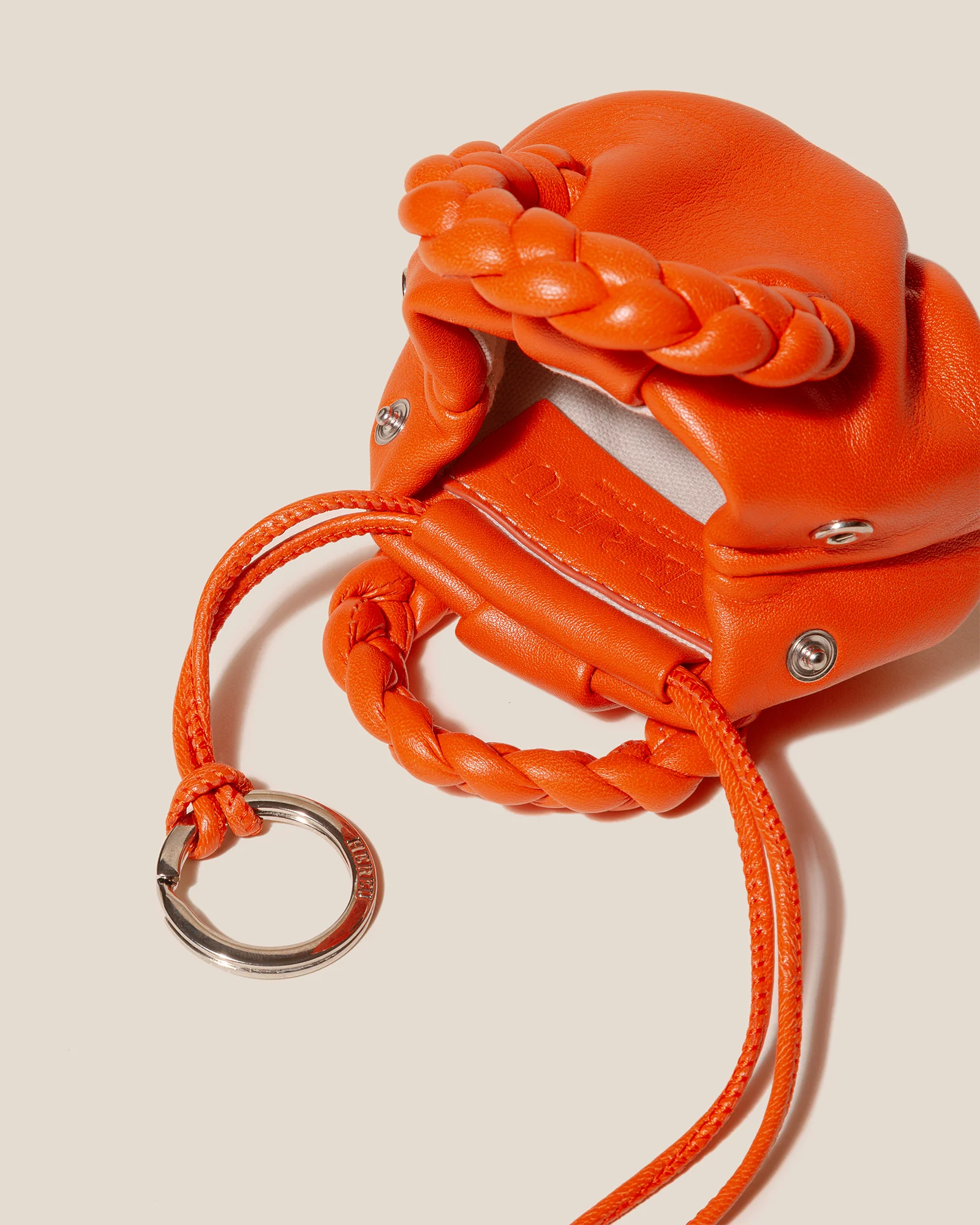 BOMBON MINI PURSE - Plaited-Handle Leather Keychain Purse - Image 4