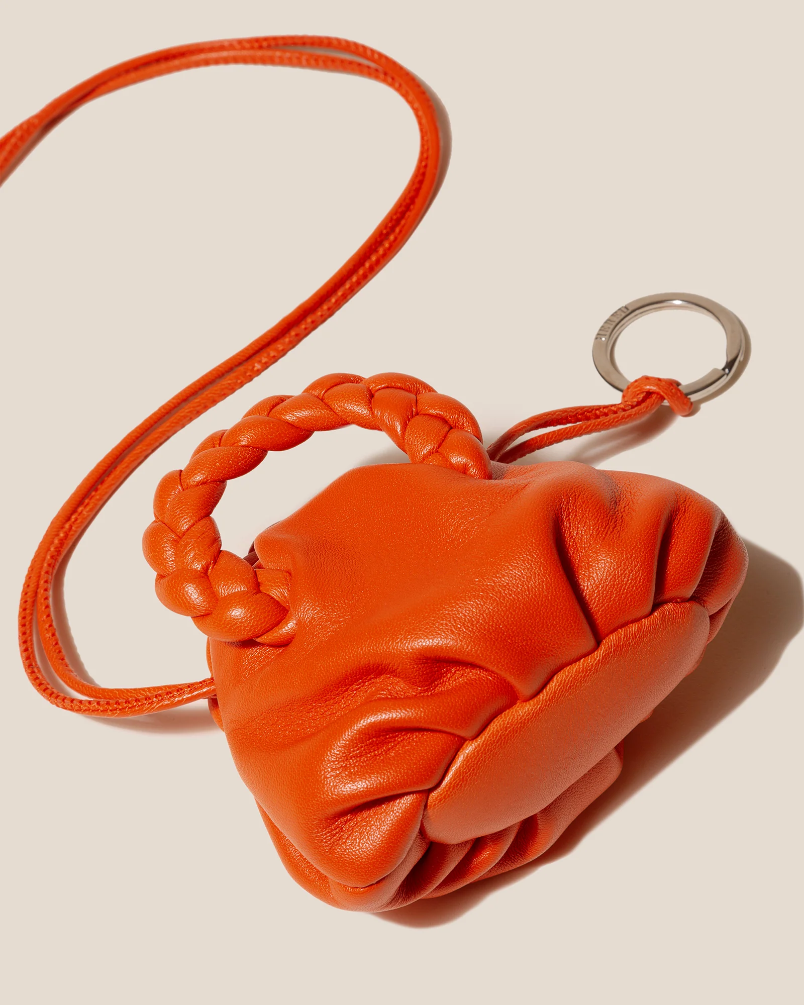BOMBON MINI PURSE - Plaited-Handle Leather Keychain Purse - Image 5