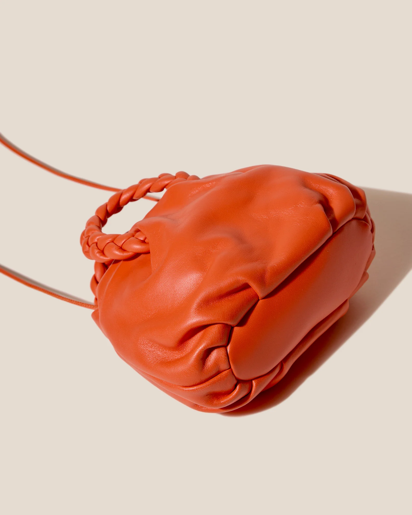 BOMBON - Plaited-handle Leather Handbag - Image 4