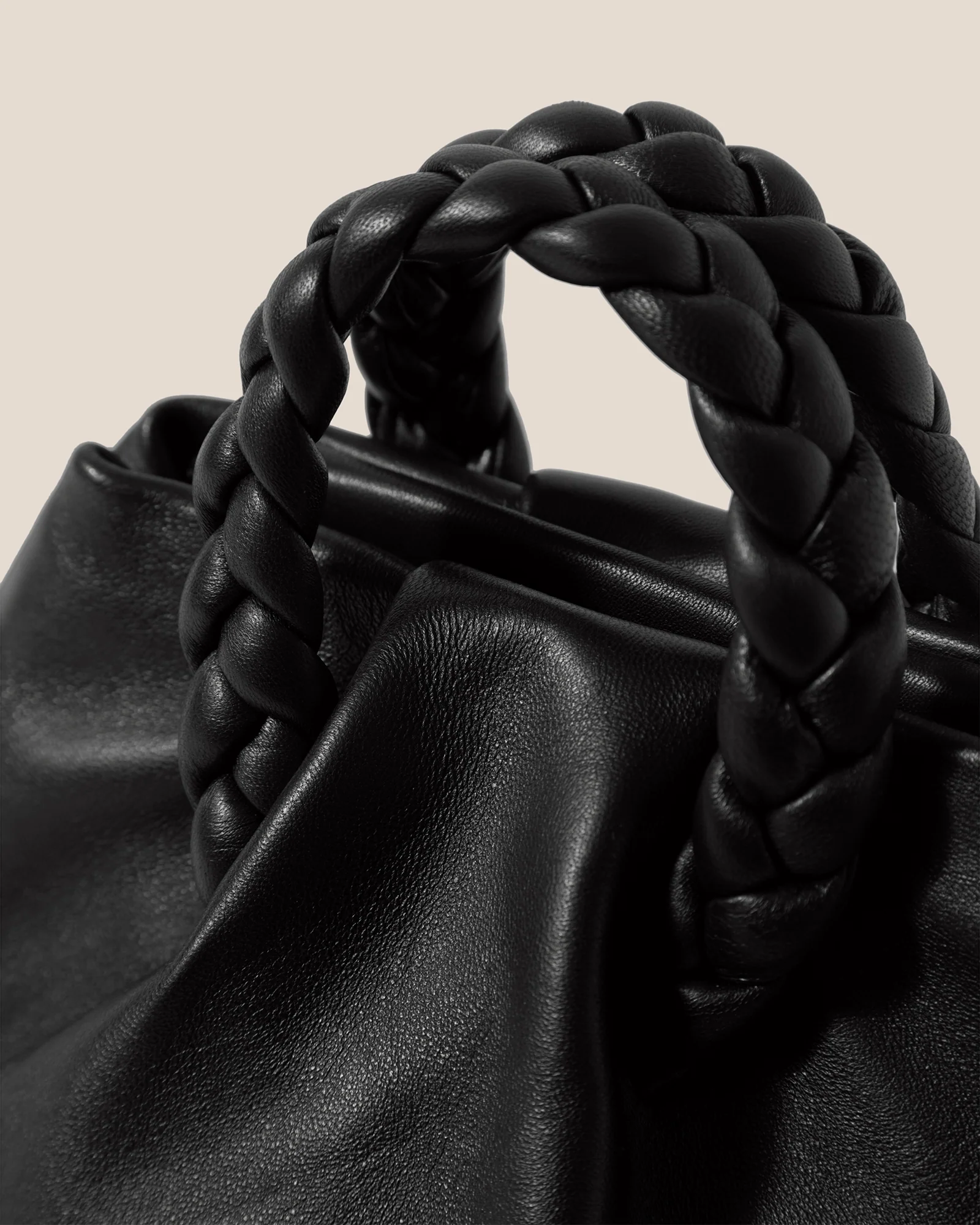 BOMBON - Plaited-handle Leather Handbag - Image 3