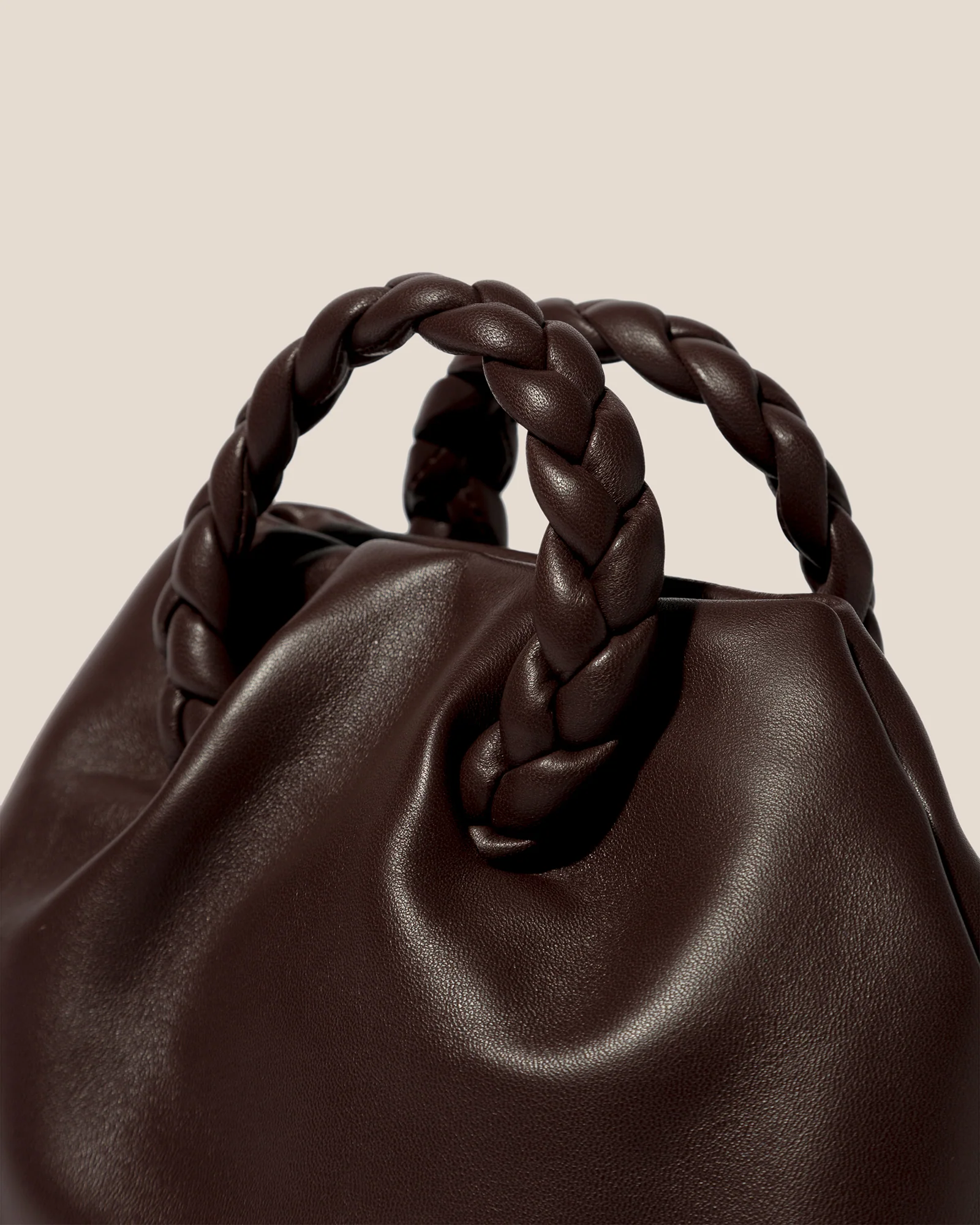 BOMBON - Plaited-handle Leather Handbag - Image 4