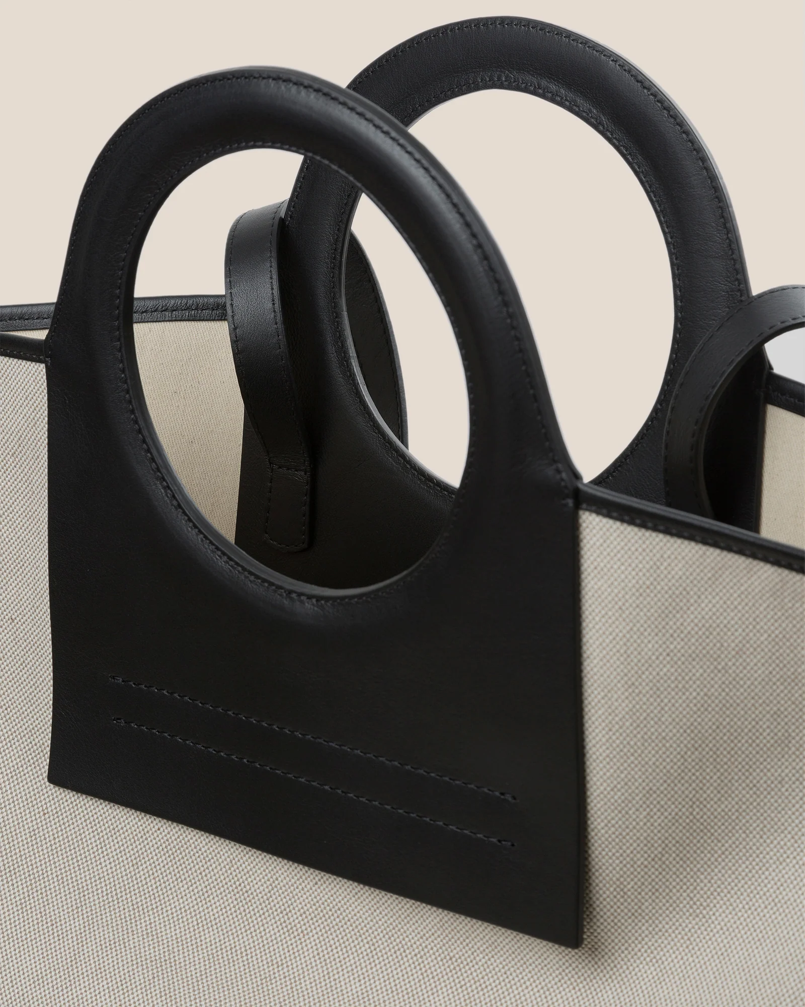 CALA L - Leather-trimmed Canvas Tote Bag - Image 3
