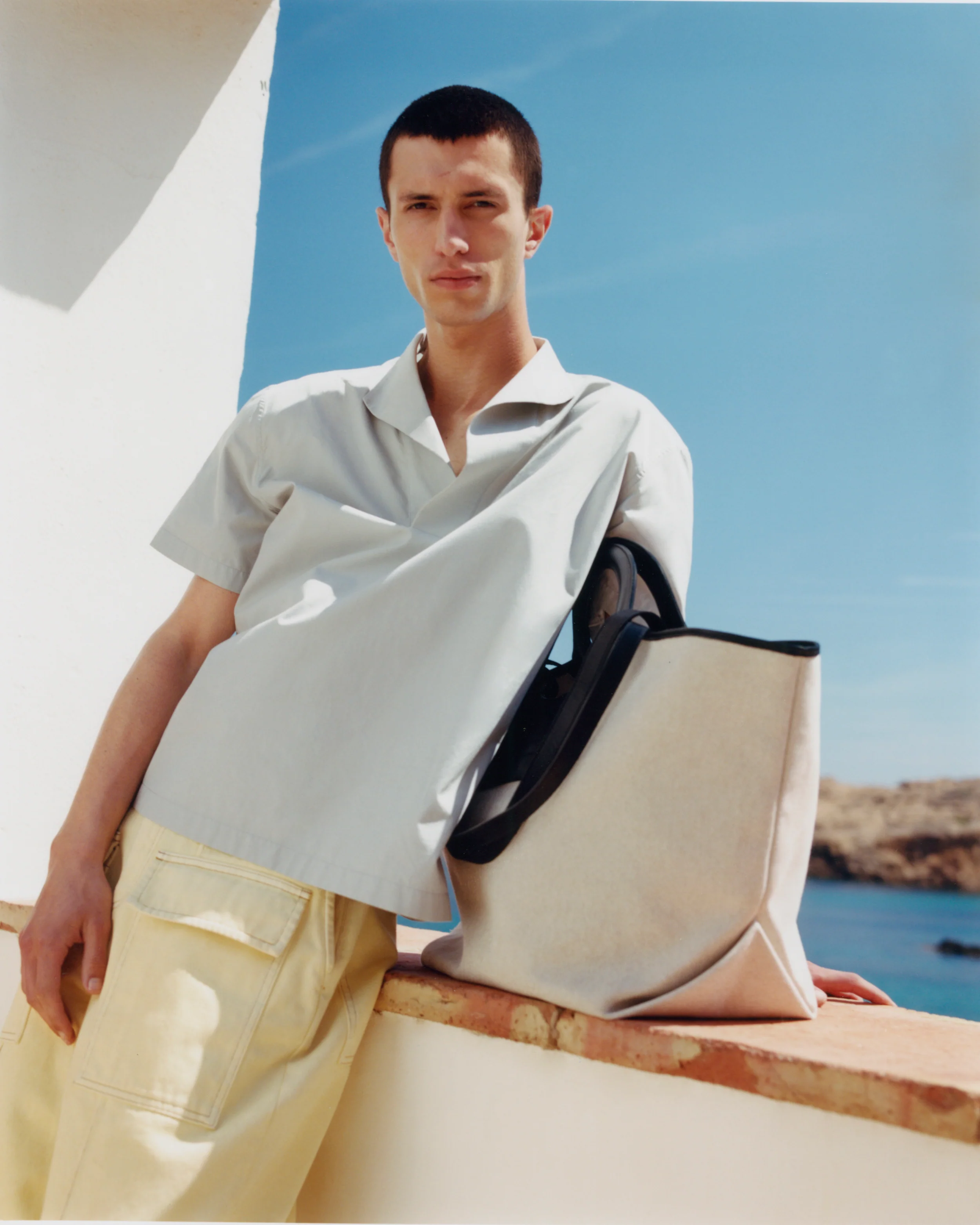 CALA L - Leather-trimmed Canvas Tote Bag - Image 6
