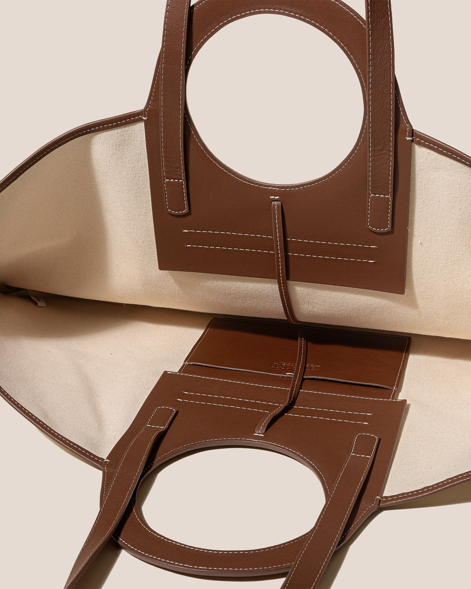 CALA L - Leather-trimmed Canvas Tote Bag - Image 3
