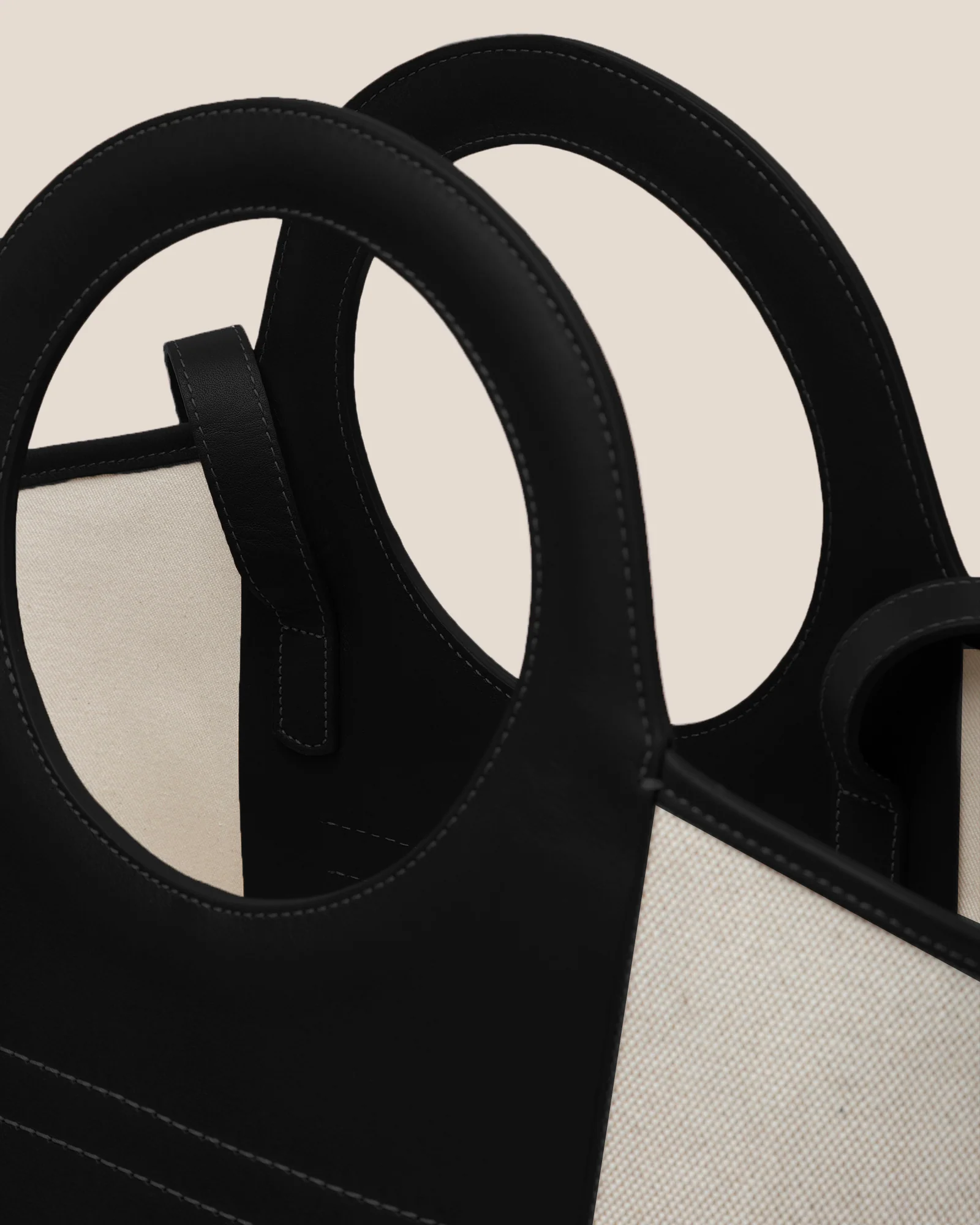CALA S - Leather-trimmed Canvas Tote Bag - Image 3