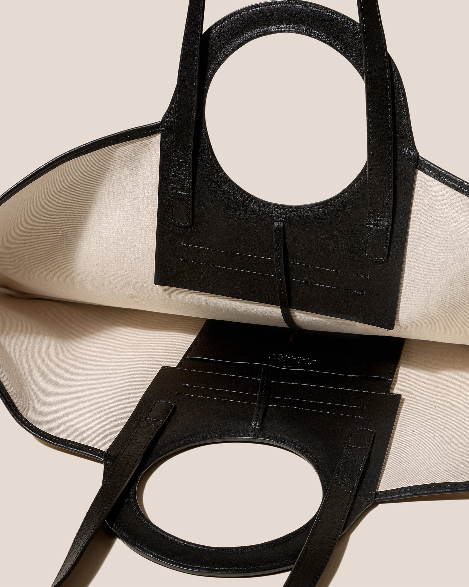CALA S - Leather-trimmed Canvas Tote Bag - Image 4