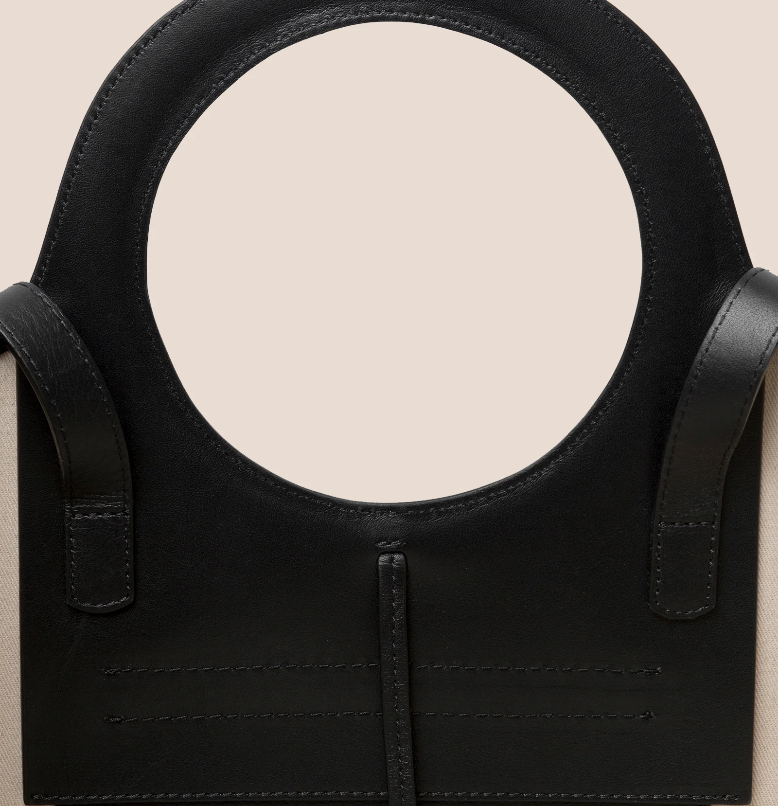 CALA S - Leather-trimmed Canvas Tote Bag - Image 5
