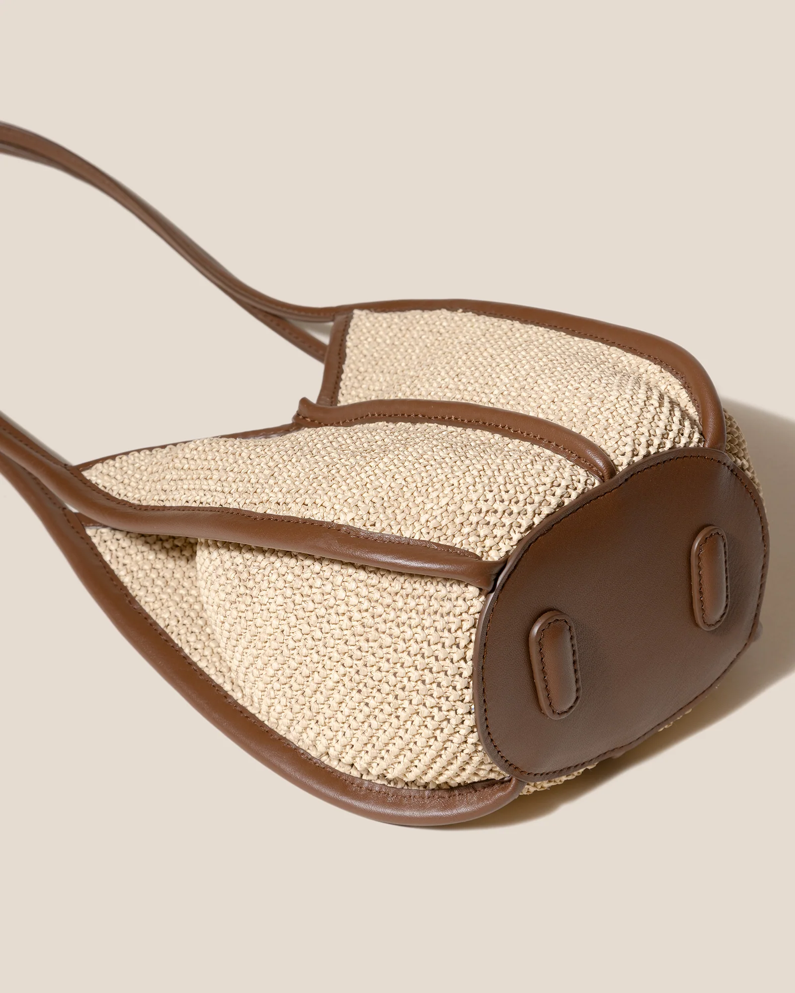CALELLA BUCKET SOFT RAFFIA - Leather-trimmed Shoulder Bag - Image 4