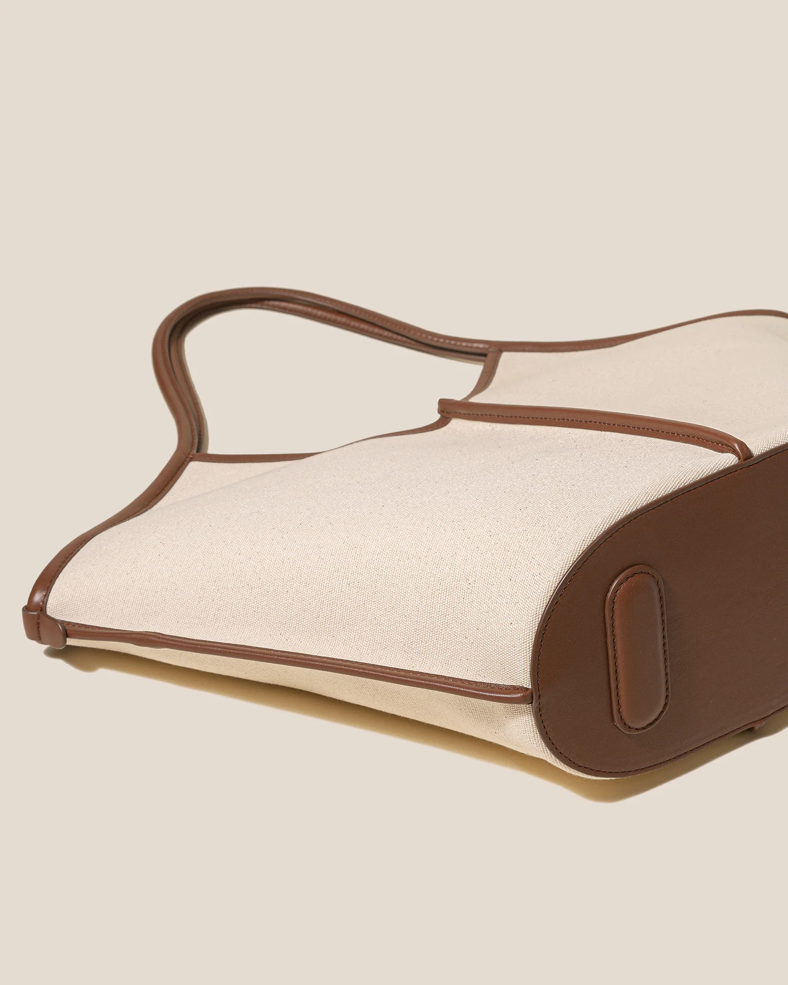 CALELLA - Leather-trimmed Organic Cotton Tote Bag - Image 5