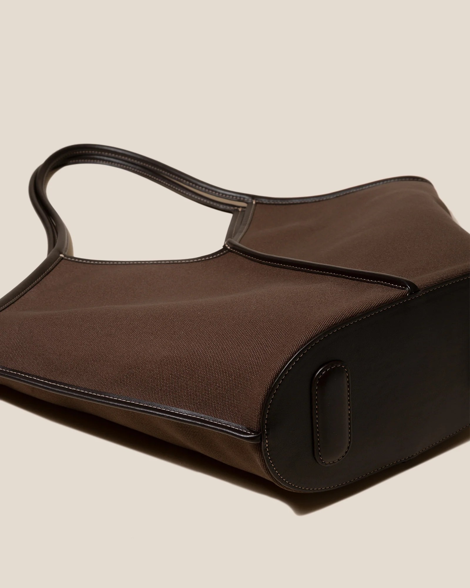 CALELLA - Leather-trimmed Organic Cotton Tote Bag - Image 5