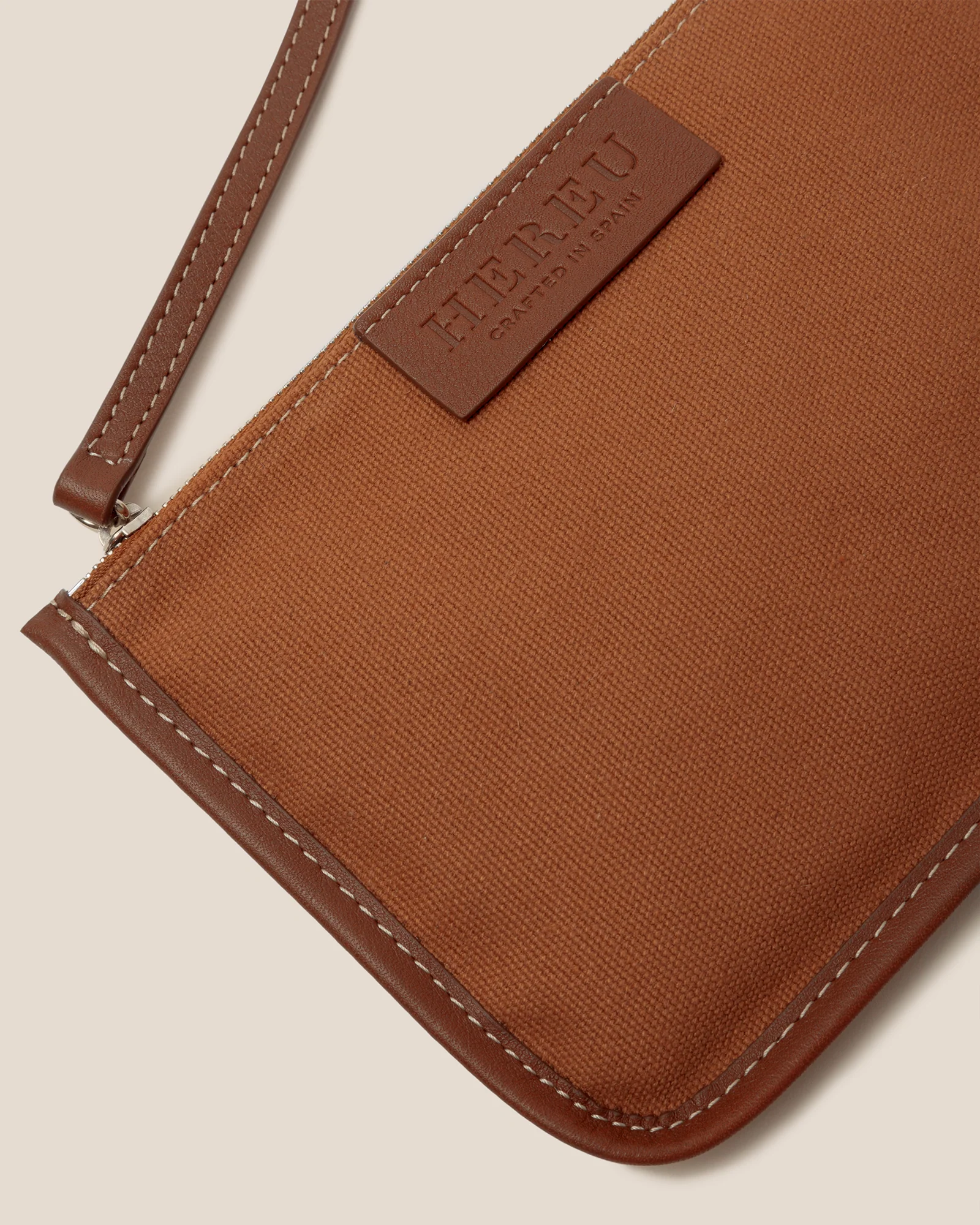 CALELLA - Leather-trimmed Organic Cotton Tote Bag - Image 4
