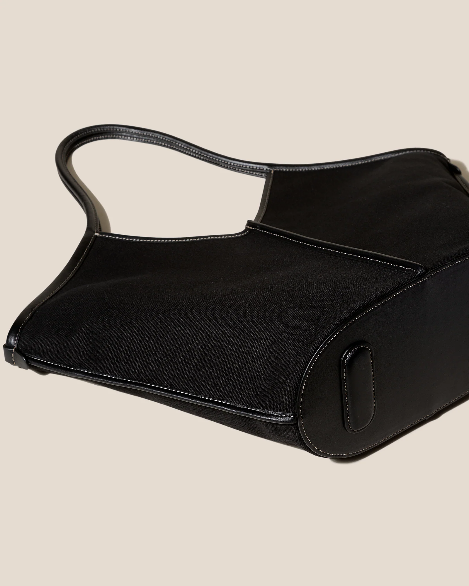 CALELLA - Leather-trimmed Organic Cotton Tote Bag - Image 4