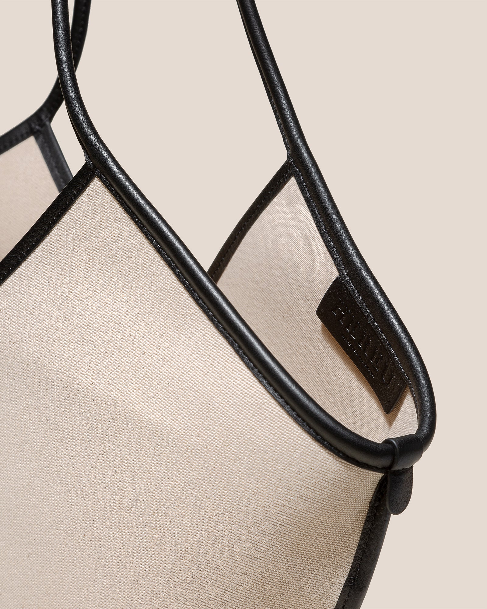 CALELLA - Leather-trimmed Organic Cotton Tote Bag - Image 3