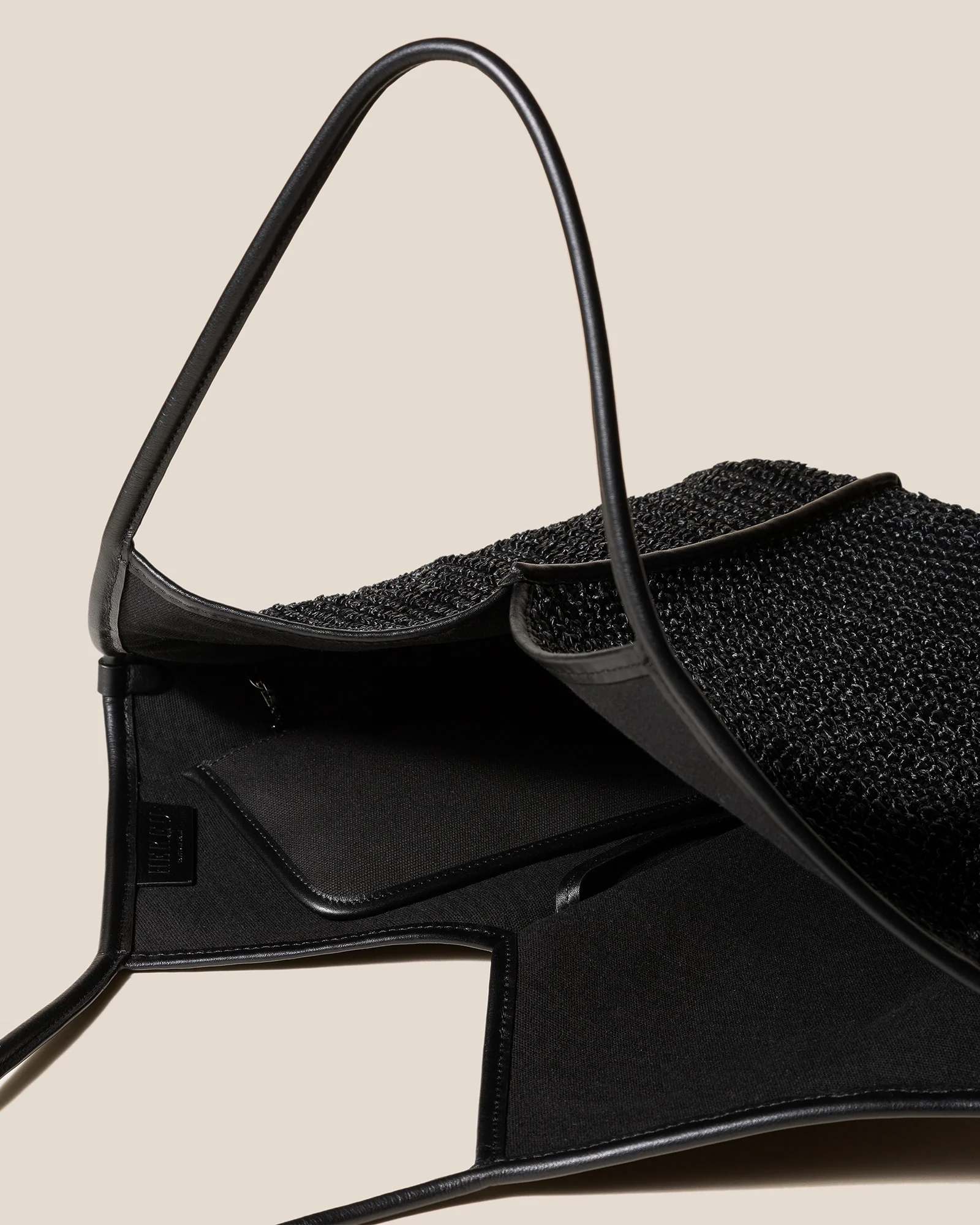 CALELLA RAFFIA - Leather-trimmed Tote Bag - Image 3