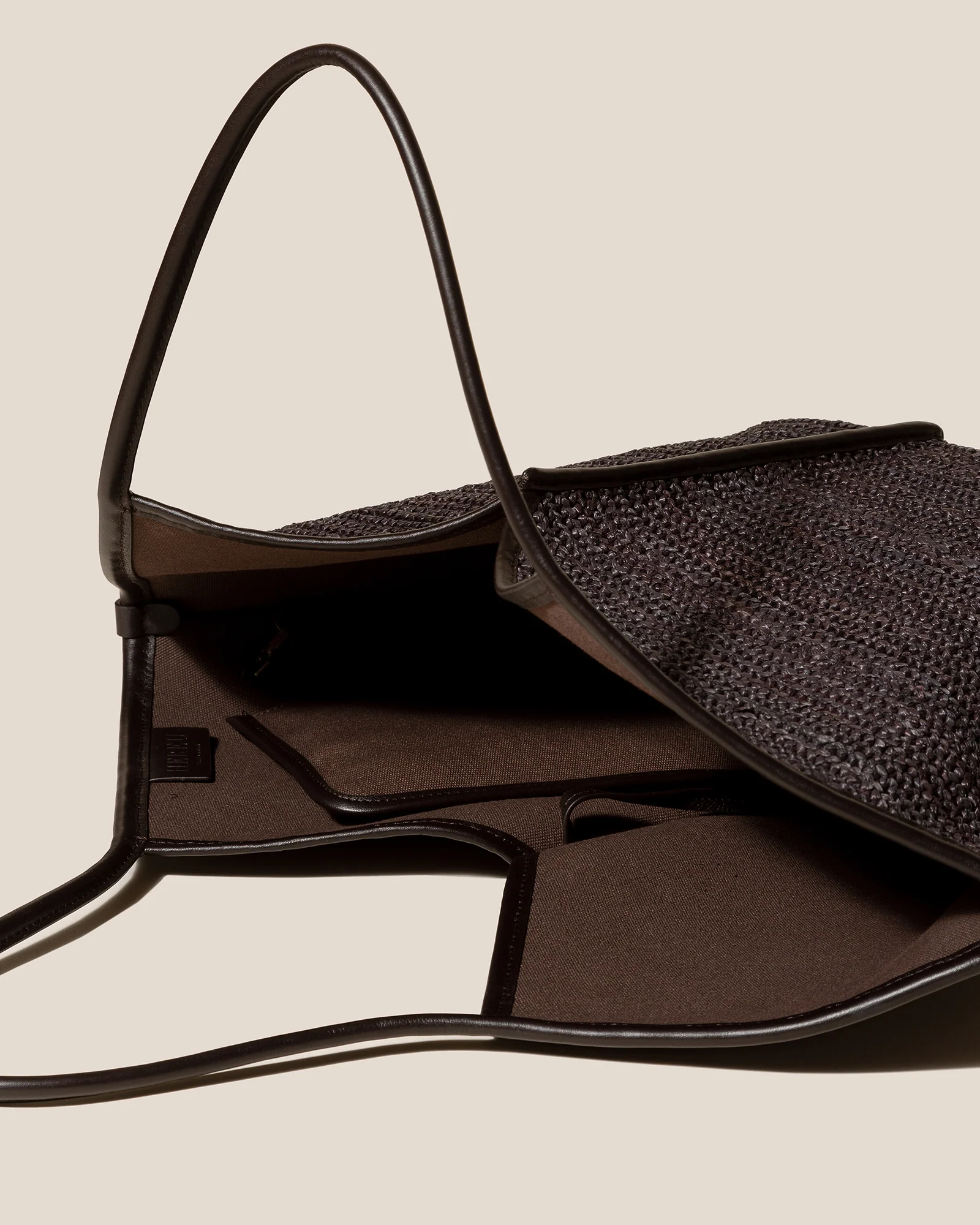 CALELLA RAFFIA - Leather-trimmed Tote Bag - Image 3