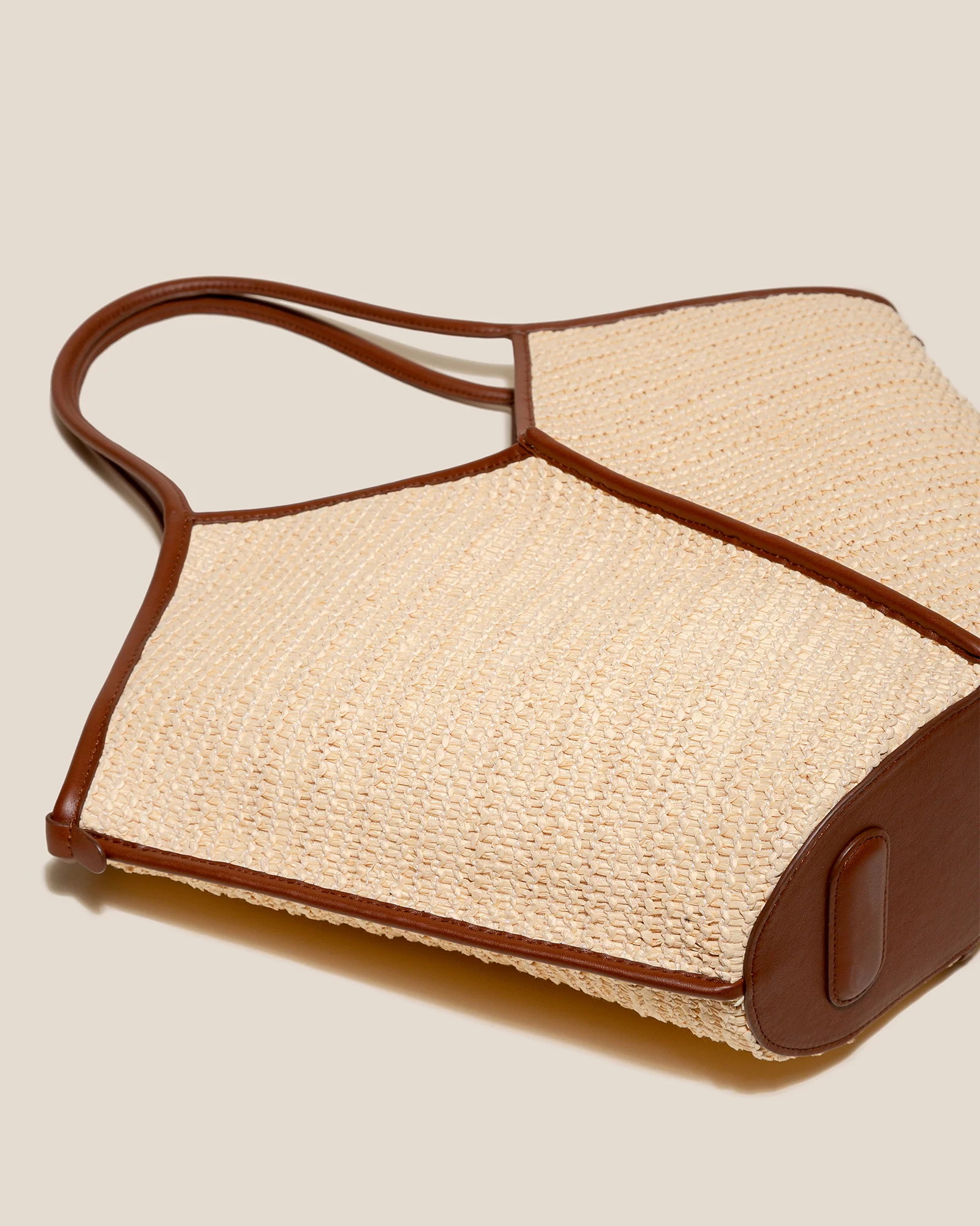 CALELLA RAFFIA - Leather-trimmed Tote Bag - Image 5