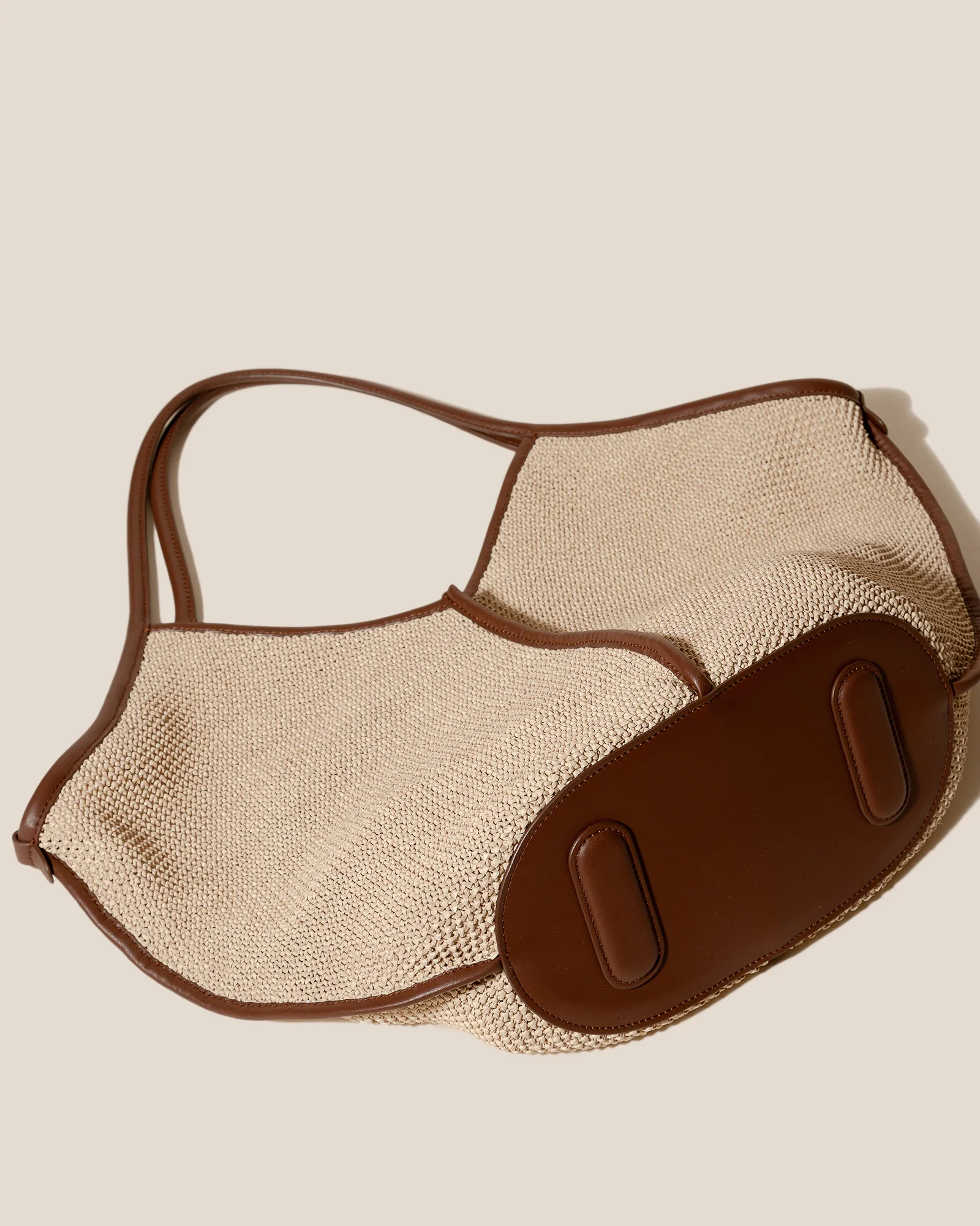CALELLA SOFT RAFFIA - Leather-trimmed Tote Bag - Image 4