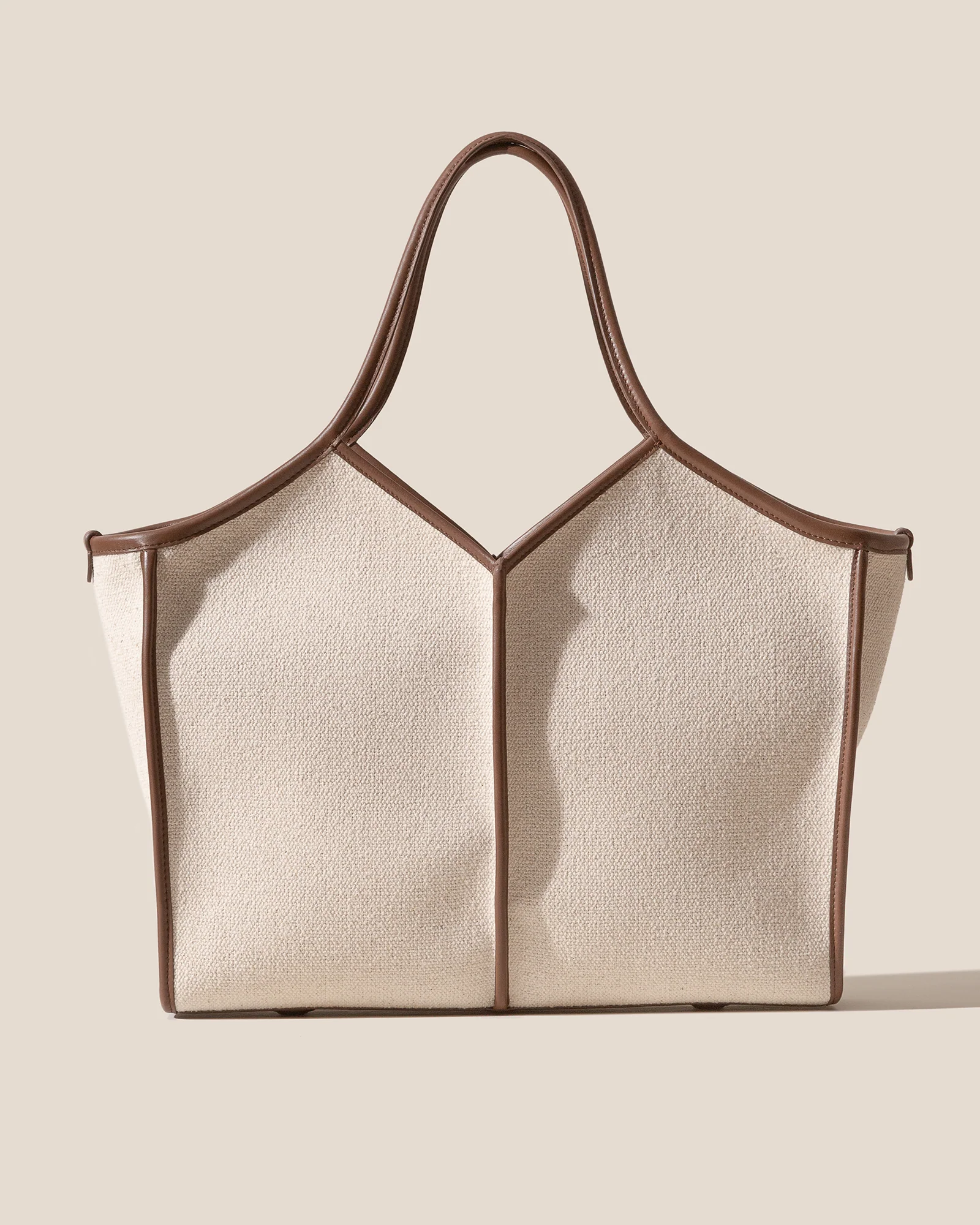 CALELLA SQUARED MEDIUM CANVAS - Leather-trimmed Tote Bag - Image 2