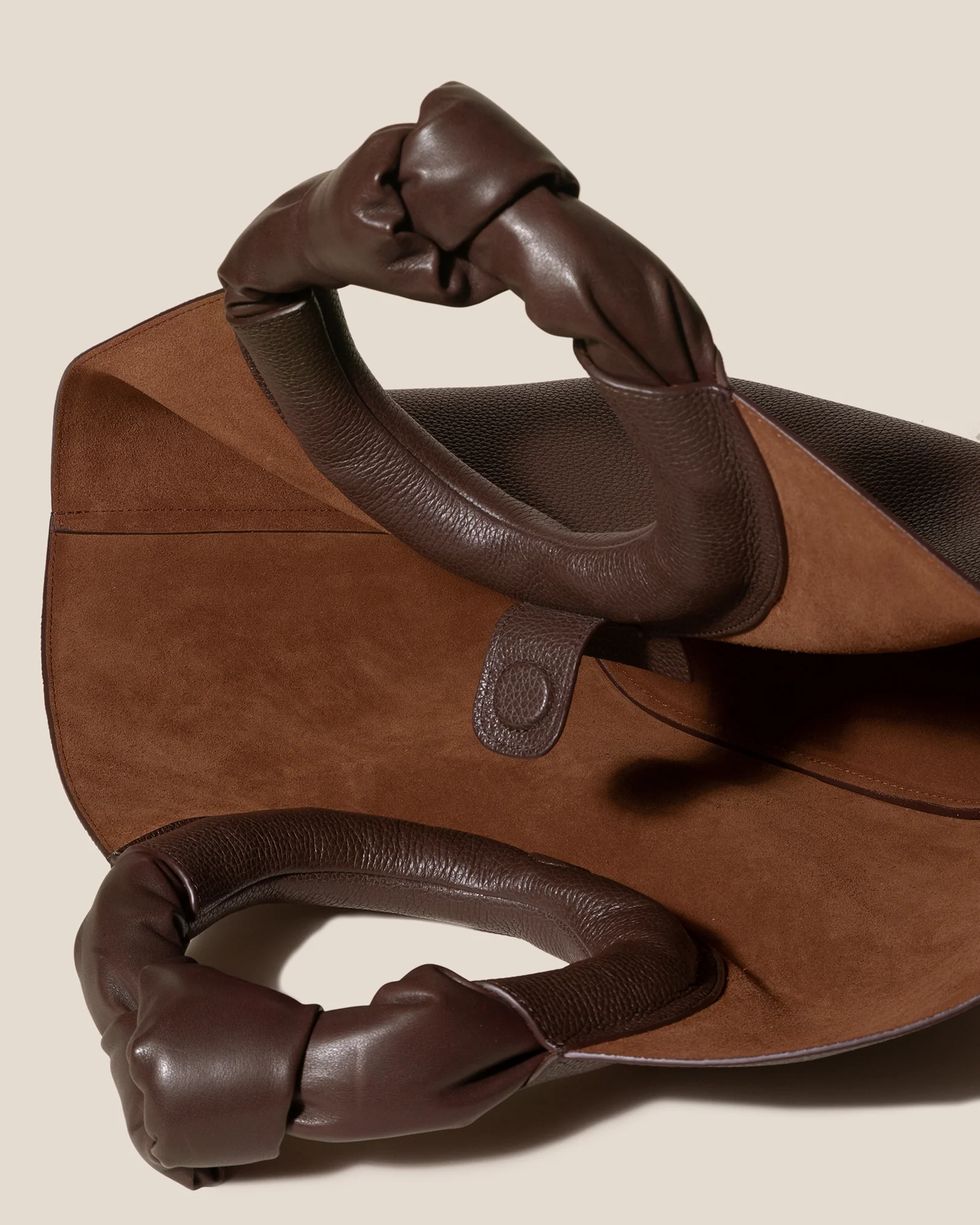 CASTELL GRAINY - Knotted-handle Leather Tote Bag - Image 3