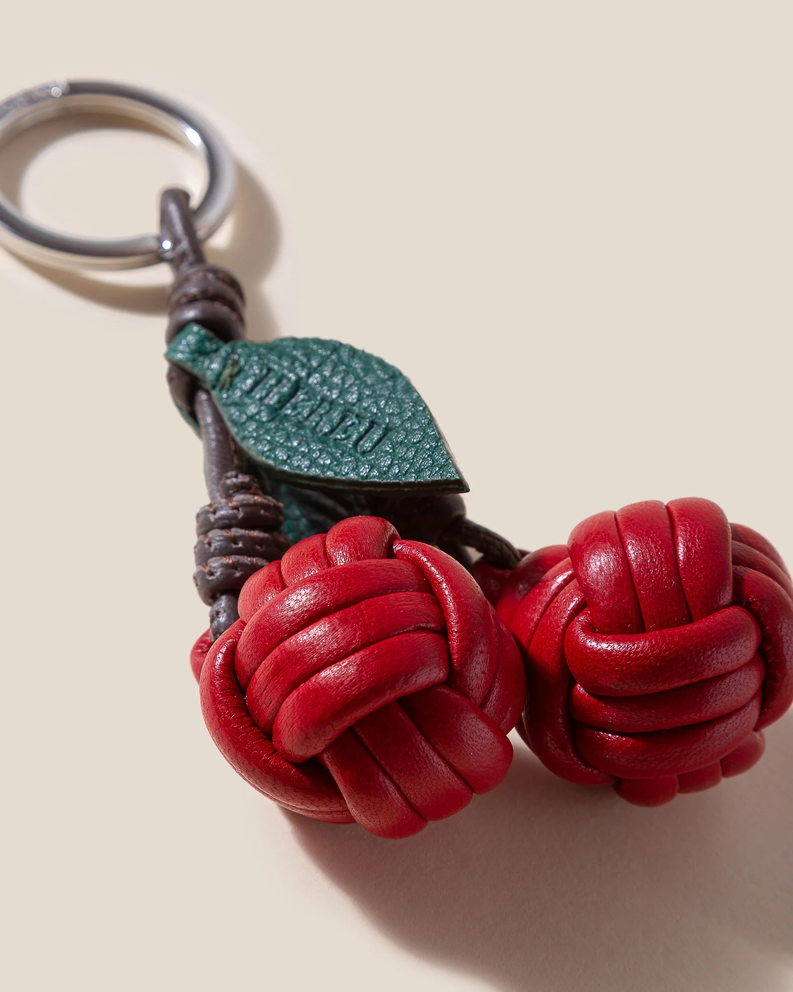 CIRERES - Hand-Knotted Cherries Leather Key Holder - Image 4