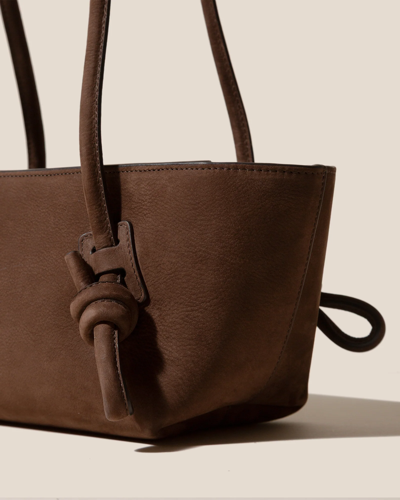 FLECA NUBUCK - Knotted-handle Shoulder Bag - Image 2