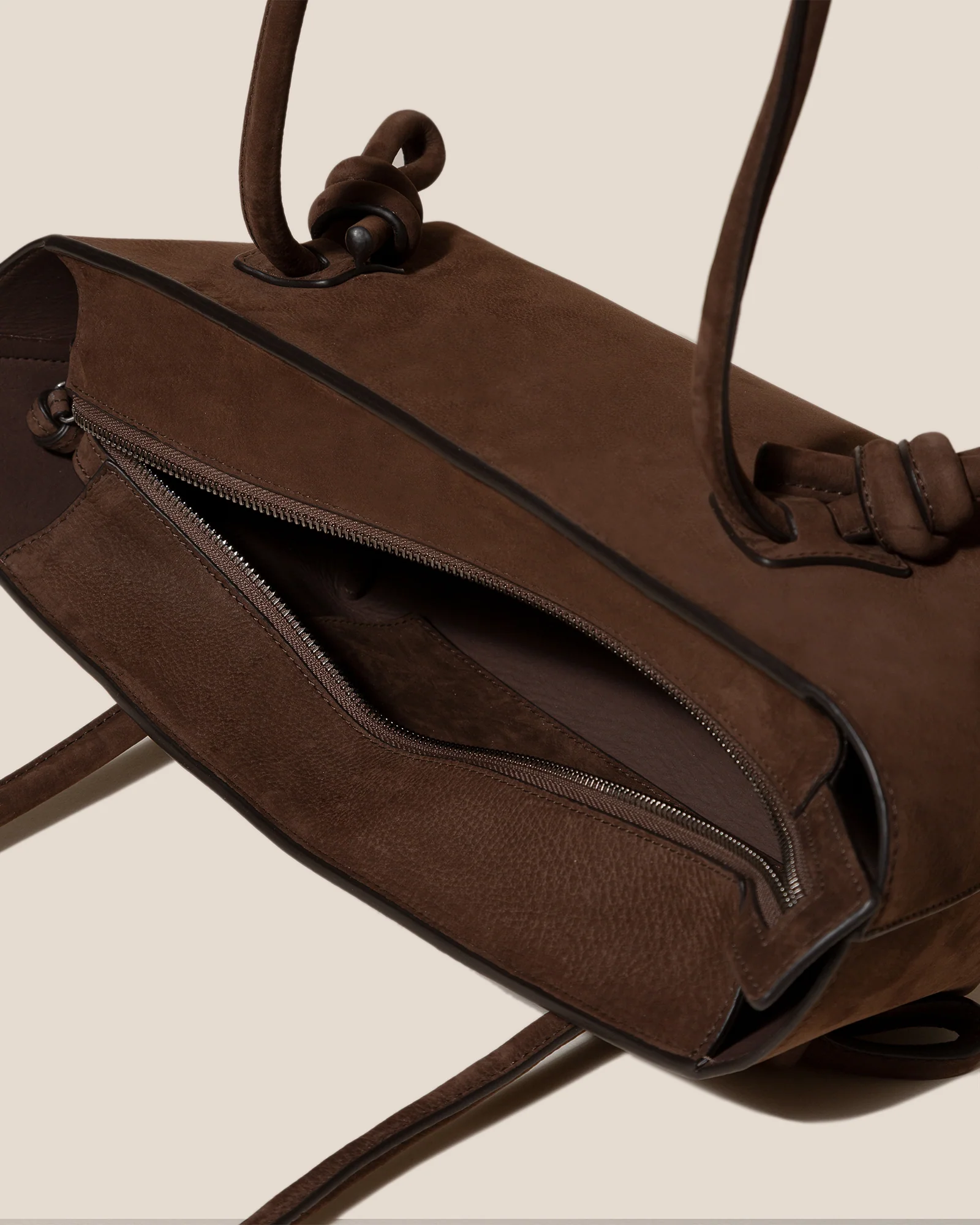 FLECA NUBUCK - Knotted-handle Shoulder Bag - Image 3