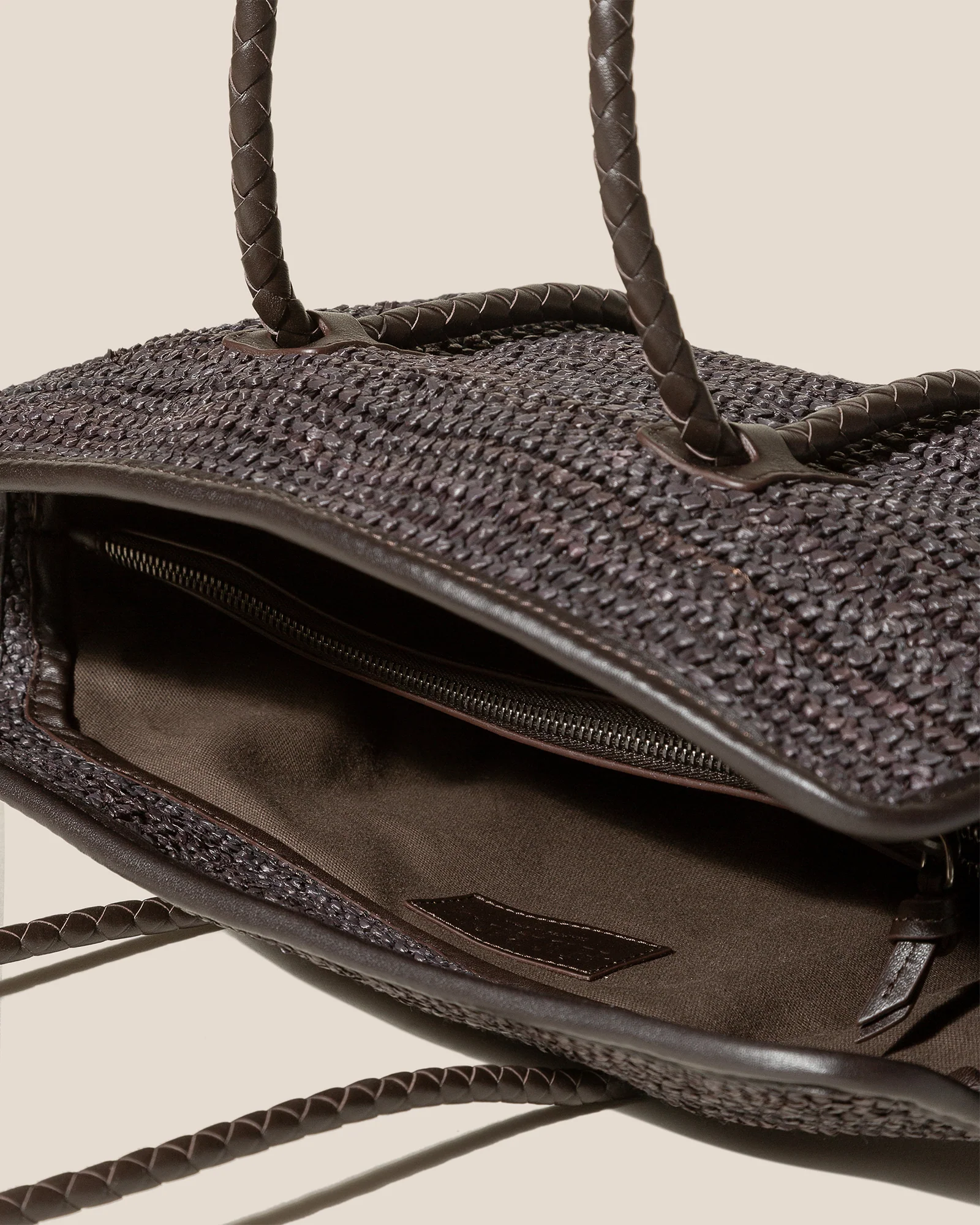 FORNA RAFFIA - Leather Framed Shoulder Bag - Image 4