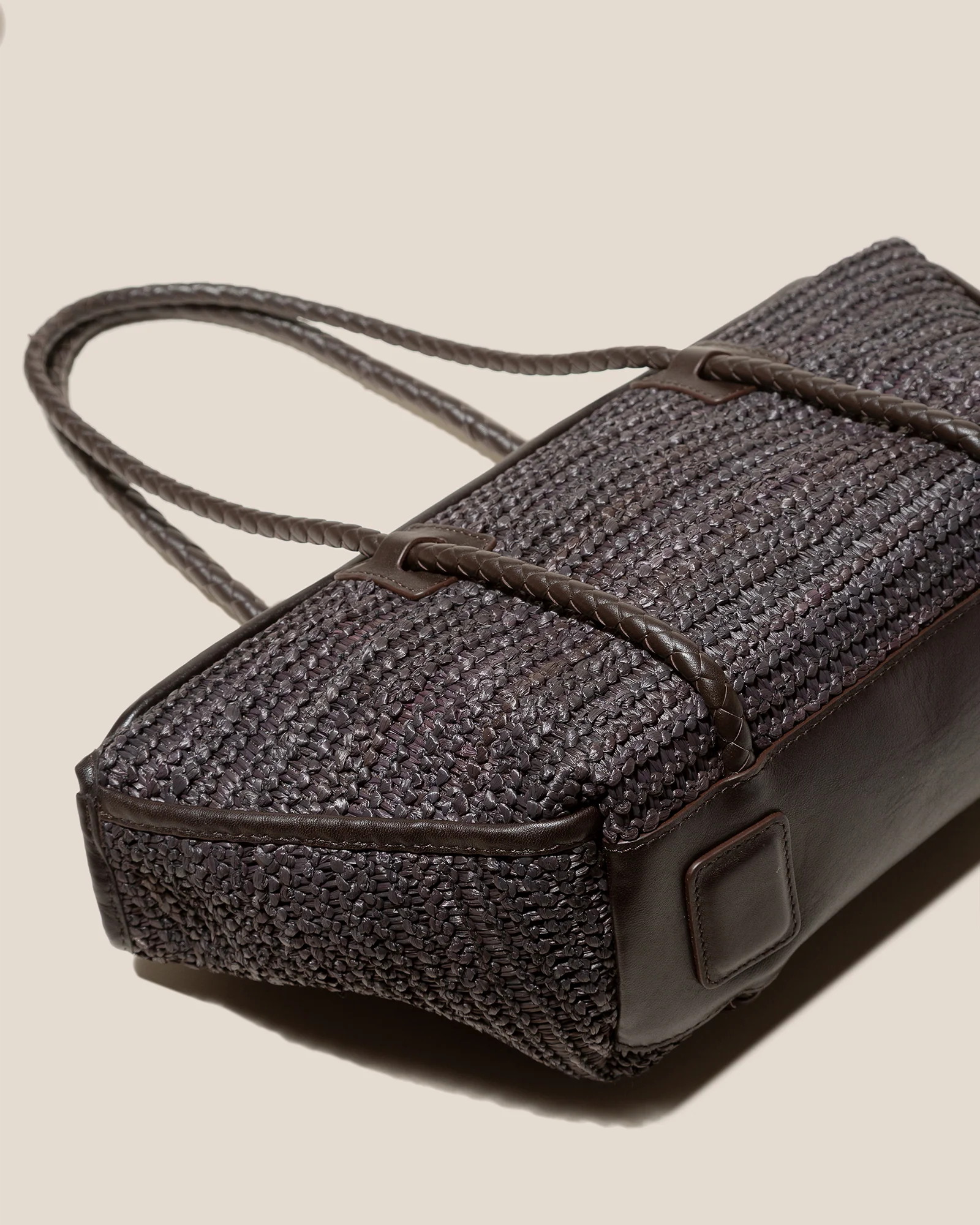 FORNA RAFFIA - Leather Framed Shoulder Bag - Image 5
