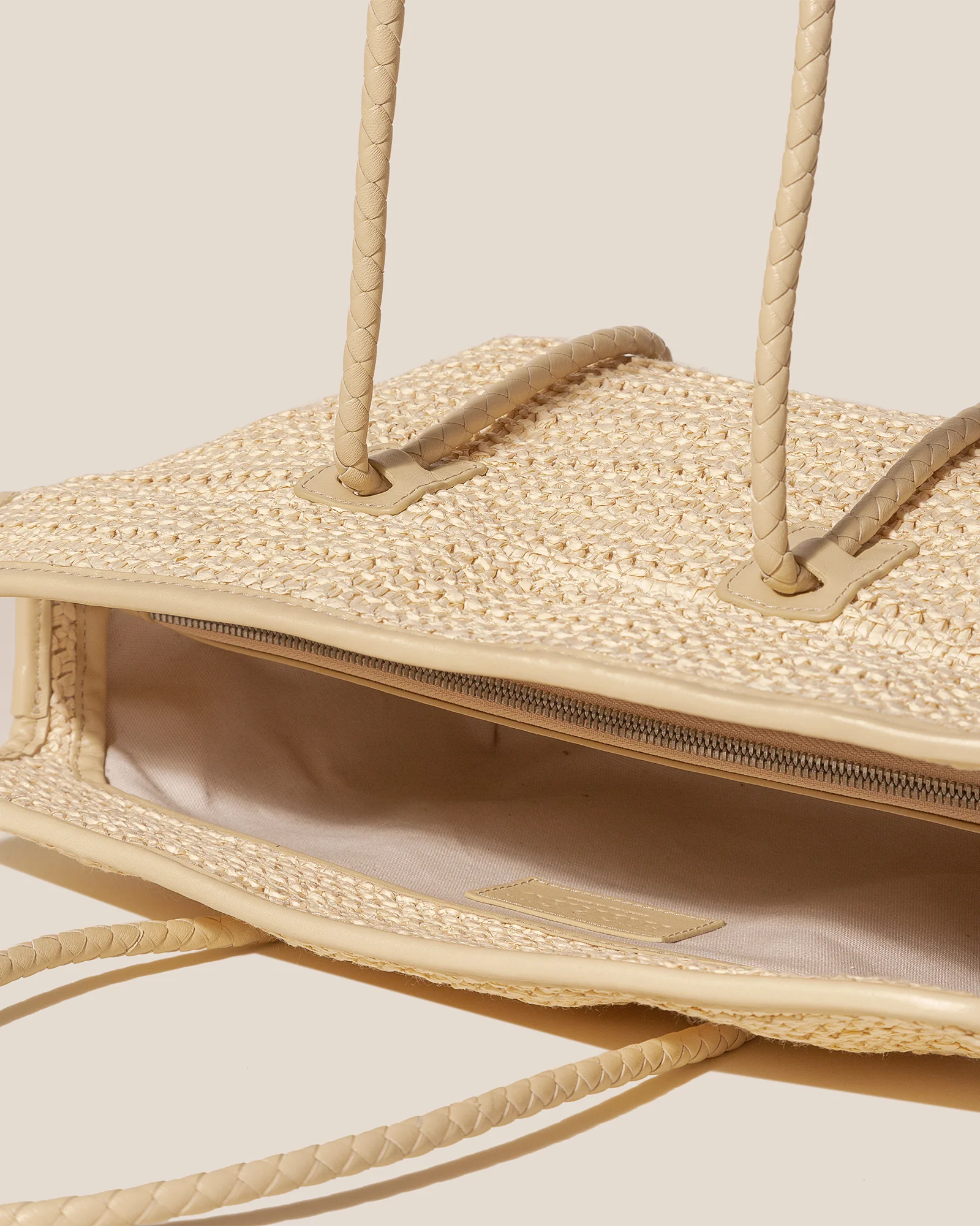 FORNA RAFFIA - Leather Framed Shoulder Bag - Image 3