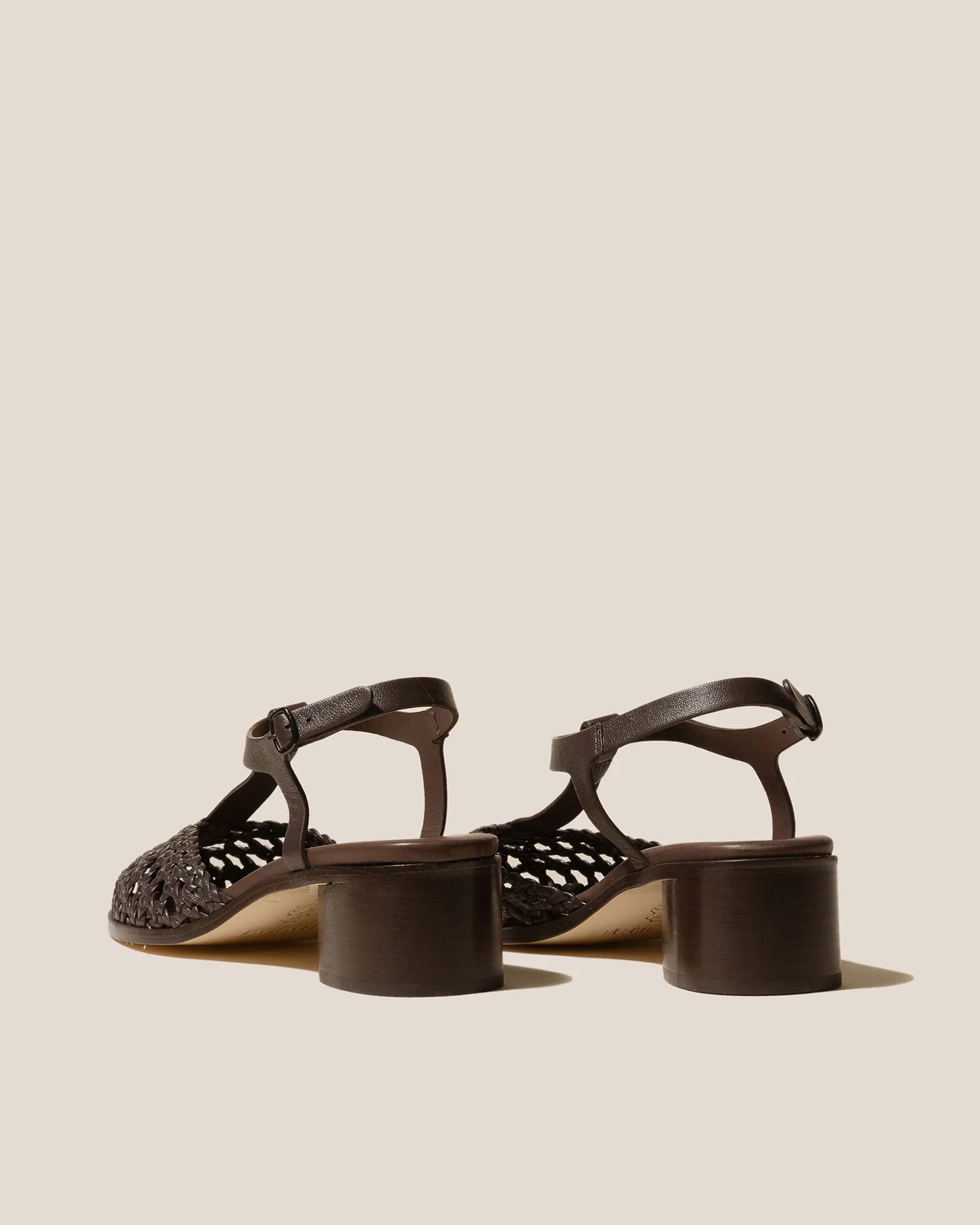 GABIA - Heeled Woven T-bar Sandal - Image 3