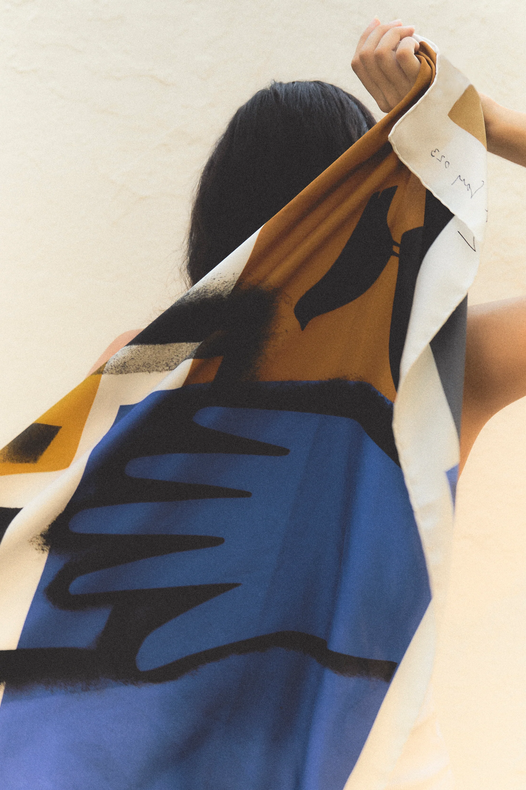 "Los Fugaces Párpados" Handkerchief - Limited Edition Silk Handkerchief of Artwork by Jorge Gay - Image 3
