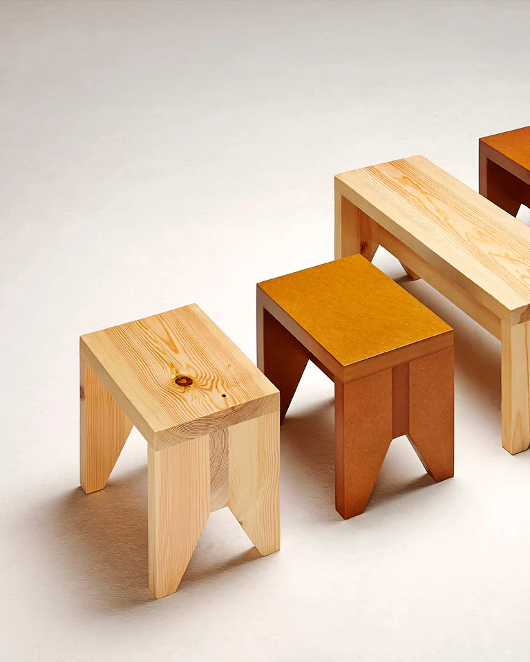 MANOLITO MDF - Small Stool by Indoors - Image 3