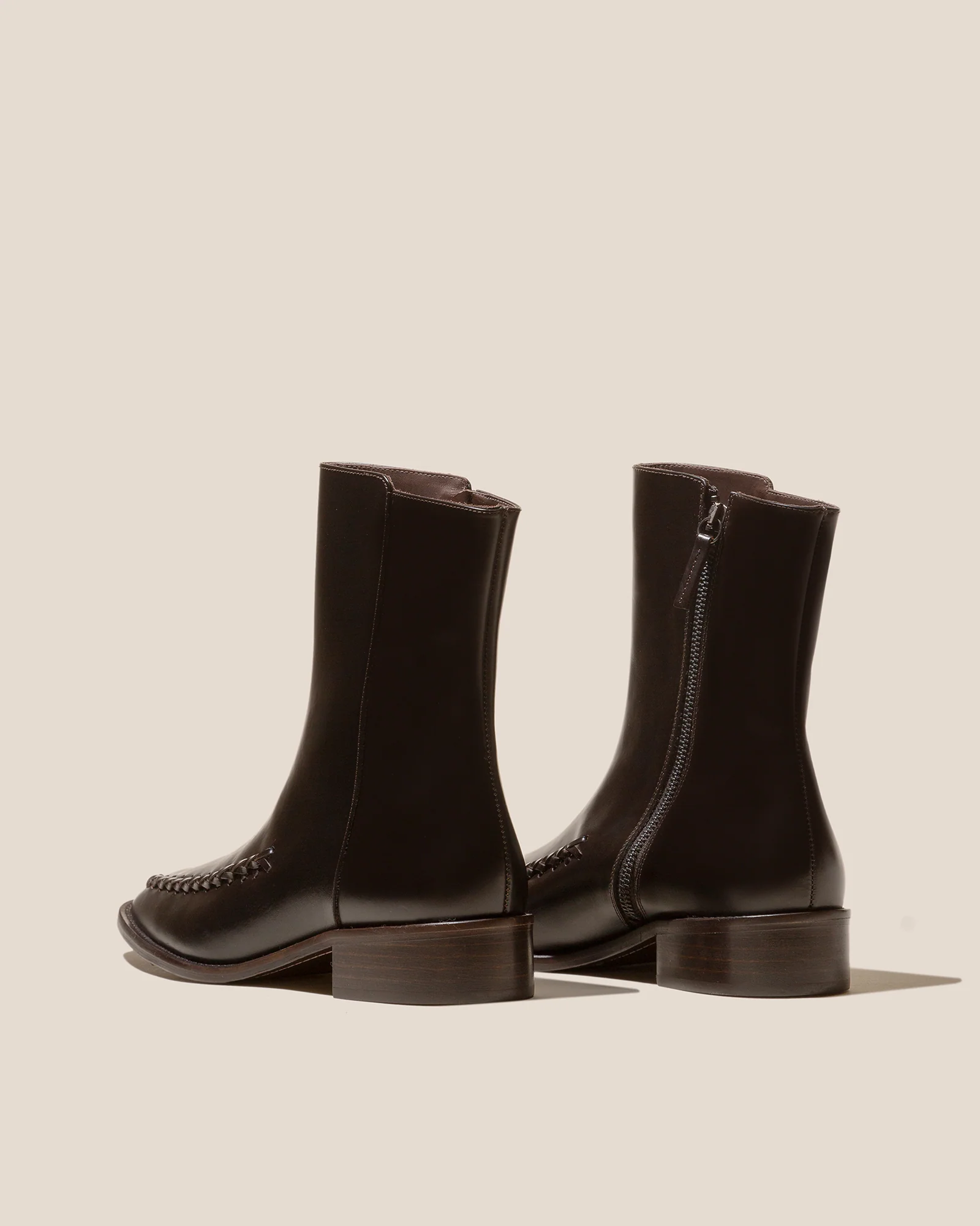 METLA POLISHED - Almond Toe Mid Calf Boot - Image 3