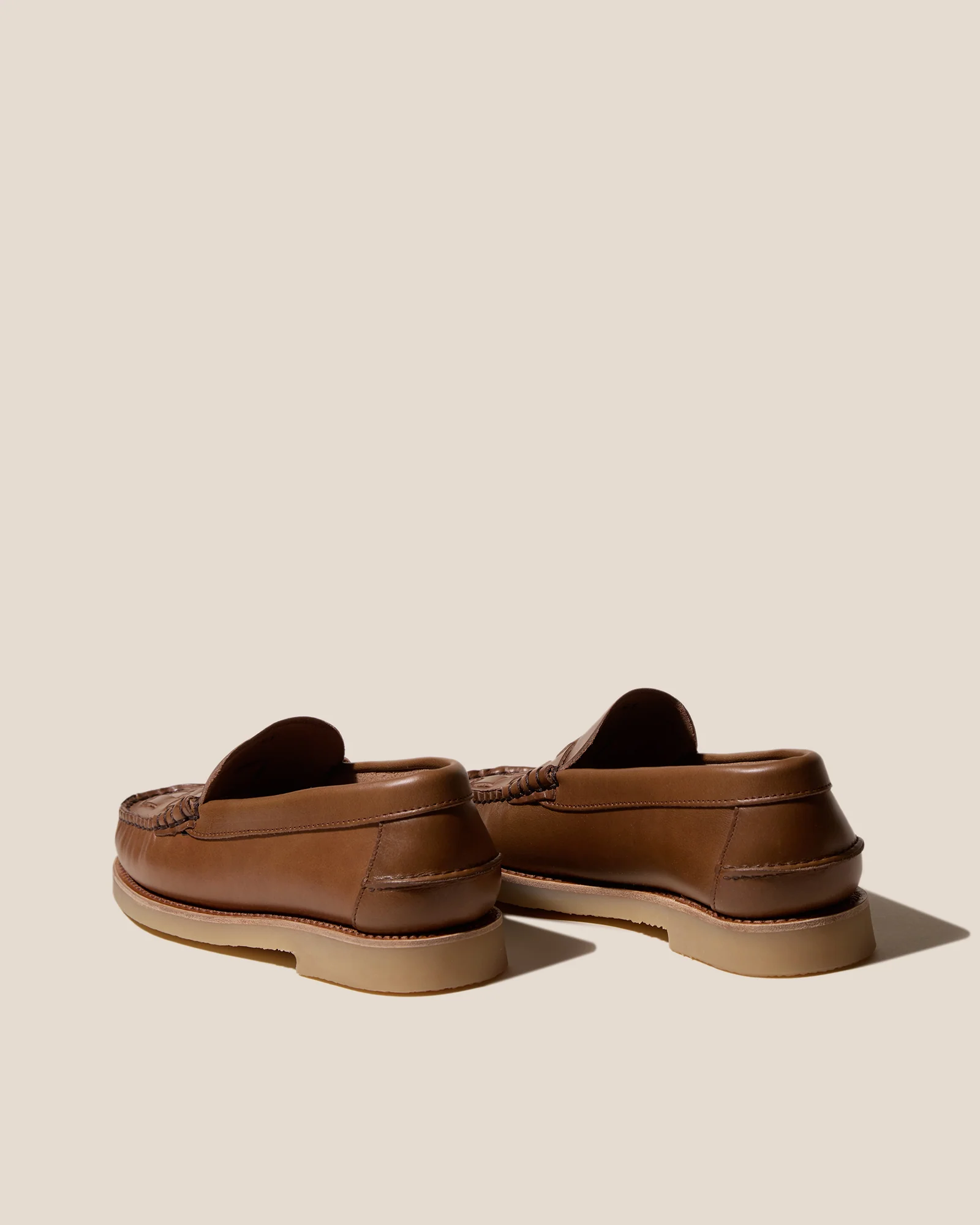 NOMBELA RUBBER VEG TAN - Men's Interwoven Detail Slip-On Loafer - Image 3