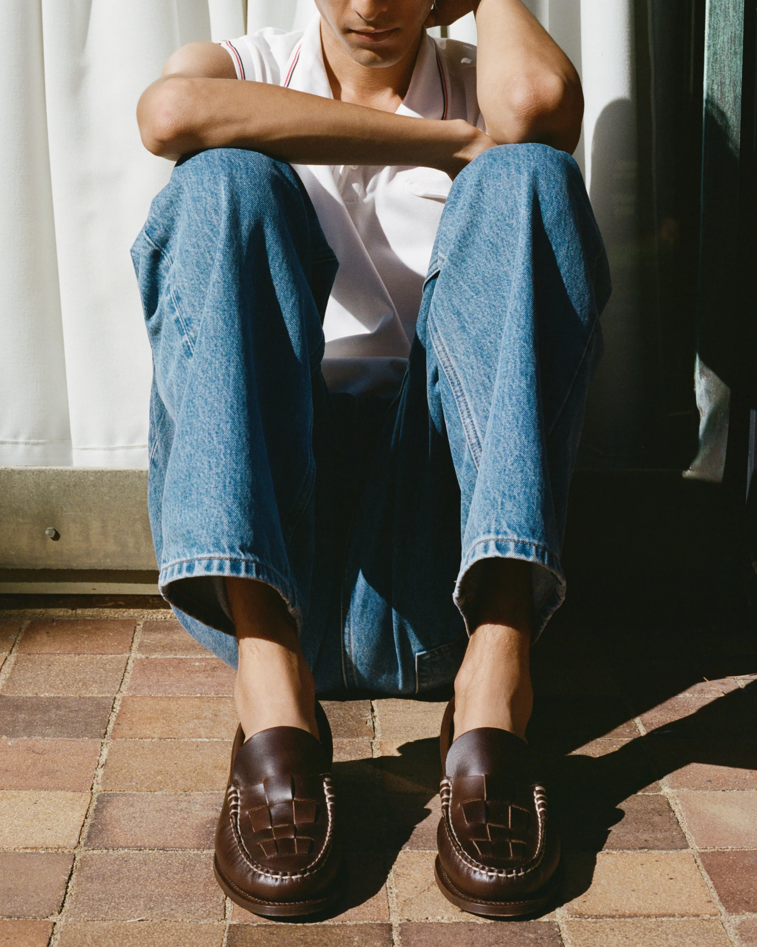 NOMBELA VEG TAN - Men's Interwoven Detail Slip-On Loafer - Image 3