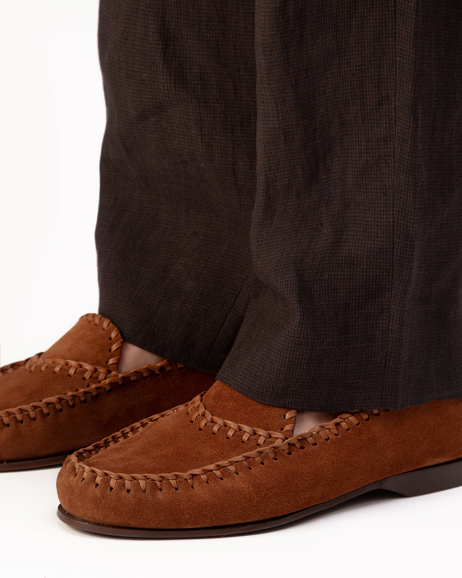 SASTRE SUEDE - Men's Braided Seams Slip-on Loafer - Image 5
