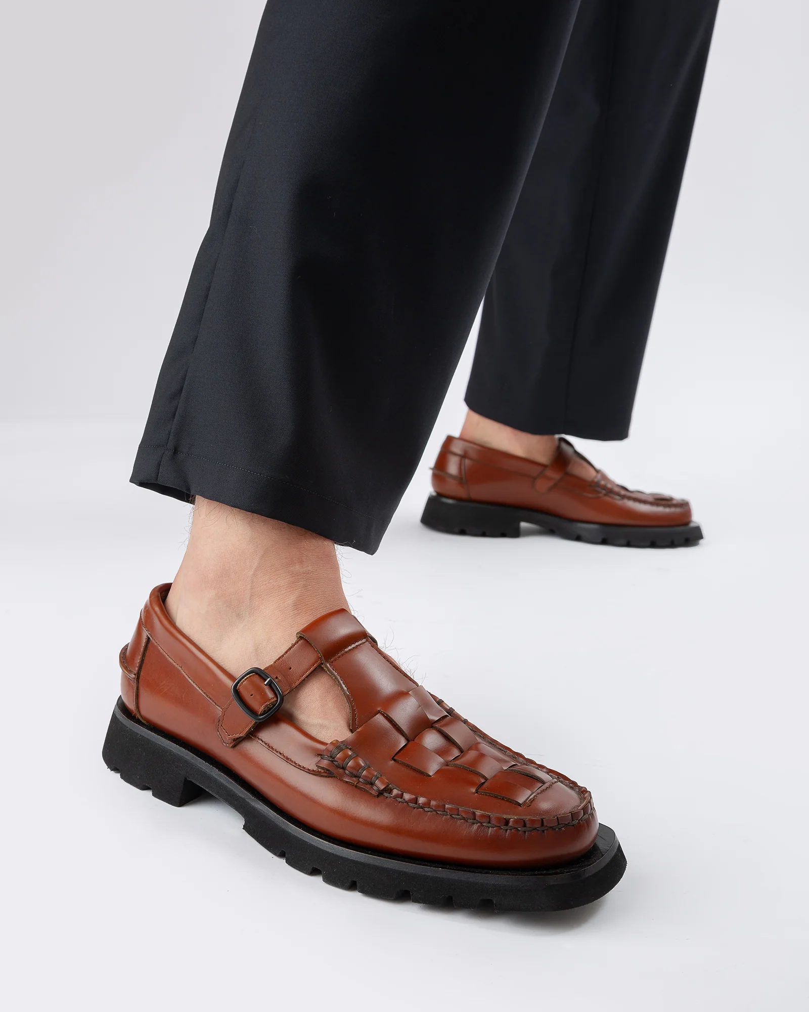 SOLLER SPORT - Men's Tread Sole T-Bar Loafer - Image 6